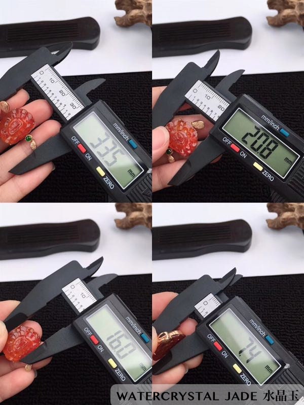 NEW Beautiful Myanmar Grade A Jadeite Red Brown Orange Jade Pendant 18K ONLY ONE