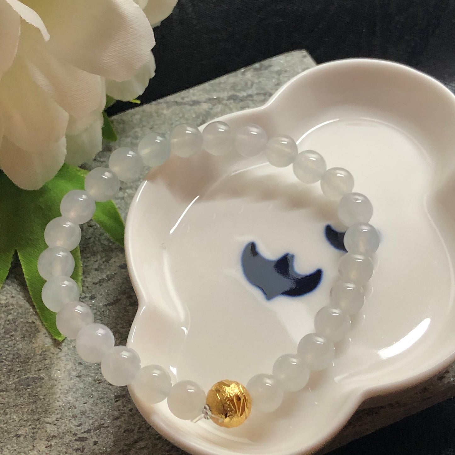 NEW Grade A Myanmar Icy Bead Jadeite Jade Bracelet 7mm 26pcs