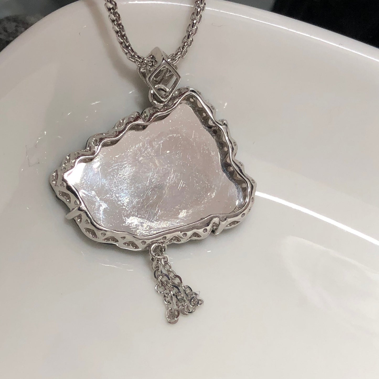 Certified Myanmar Grade A Jadeite Icy Green Jade Lotus Flower Pendant