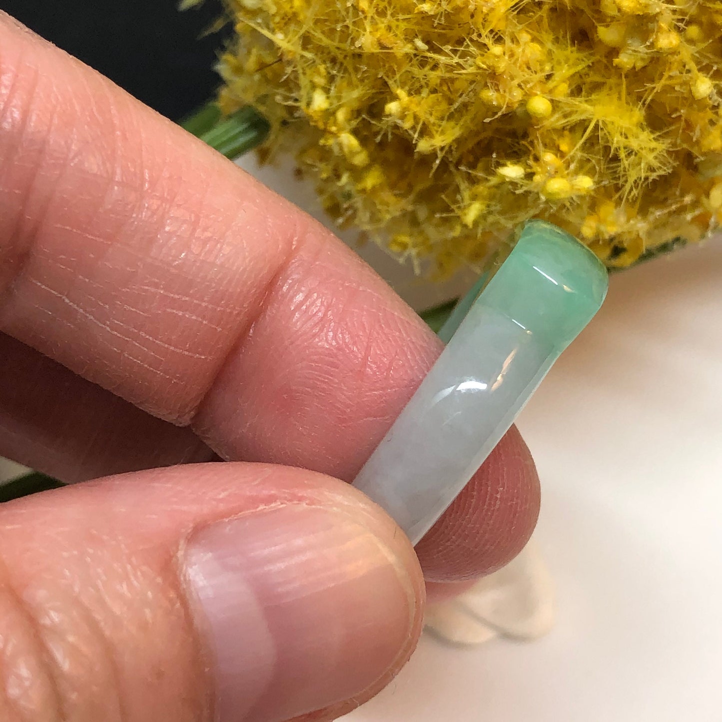 Certified Grade A Jadeite Jade Yang Green Ring