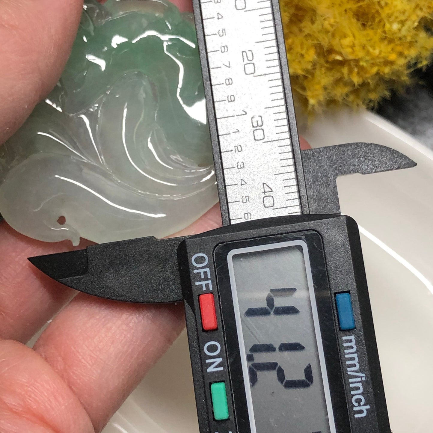 Certified Myanmar Grade A Icy Jadeite Jade Foxtail Deer Glutinous Animal Pendant