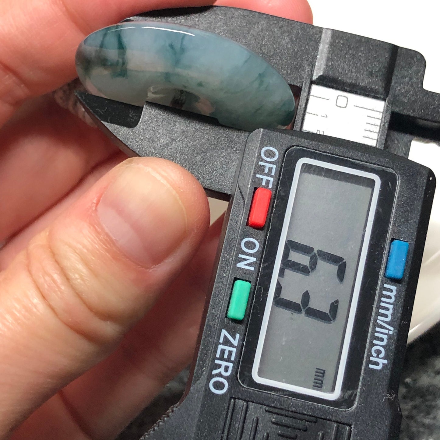 Myanmar Grade A RARE Blue Green Float Flowers Jadeite Jade Peace Donut Pendant LAST ONE