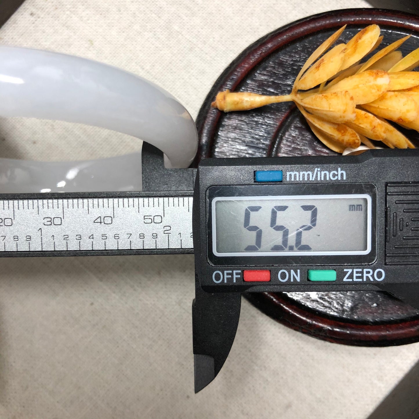 55mm Grade A Myanmar Icy D-Shaped Jadeite Jade Bangle