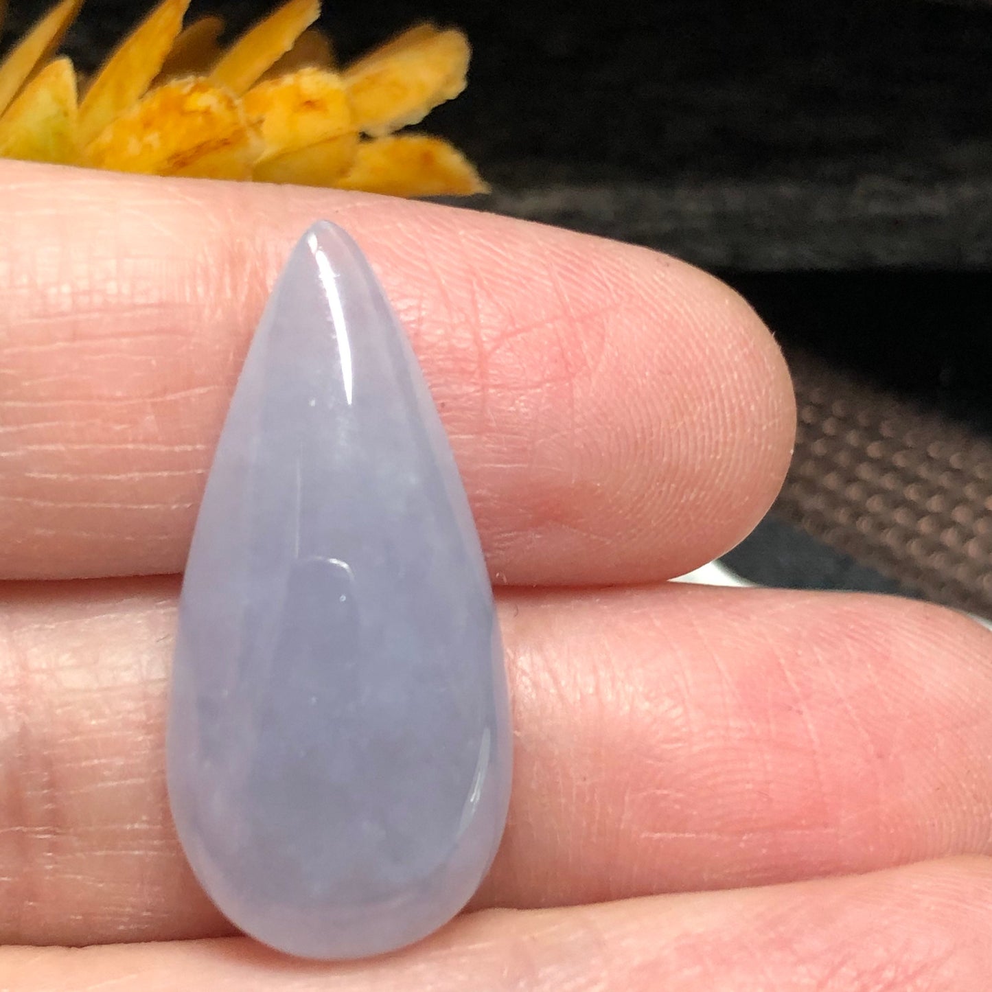 Grade A Lavender Water Drop Jadeite Jade Gemstone Pendant Customization