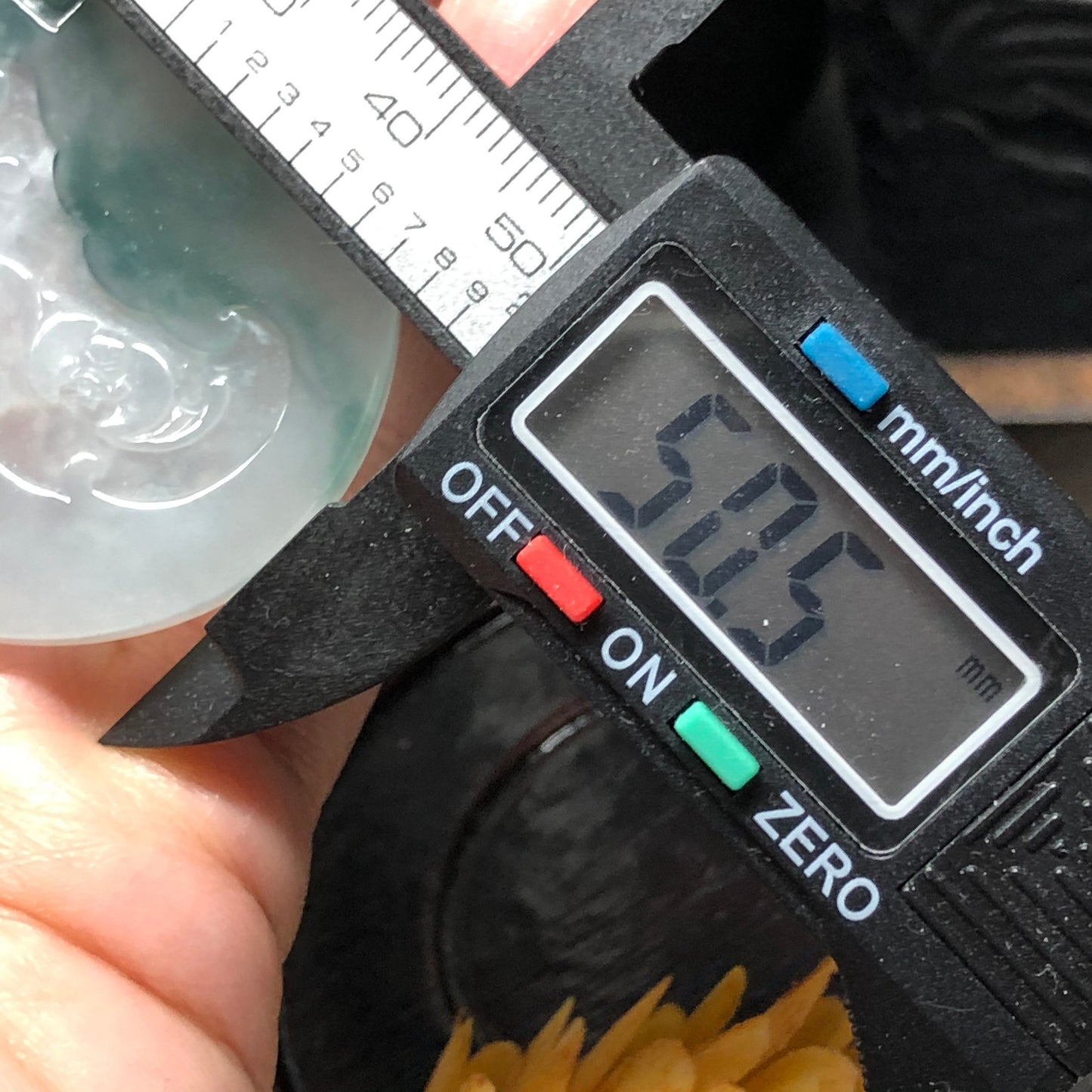 50.6mm Grade A Green Carved Dragon Bat Jadeite Jade Pendant RARE