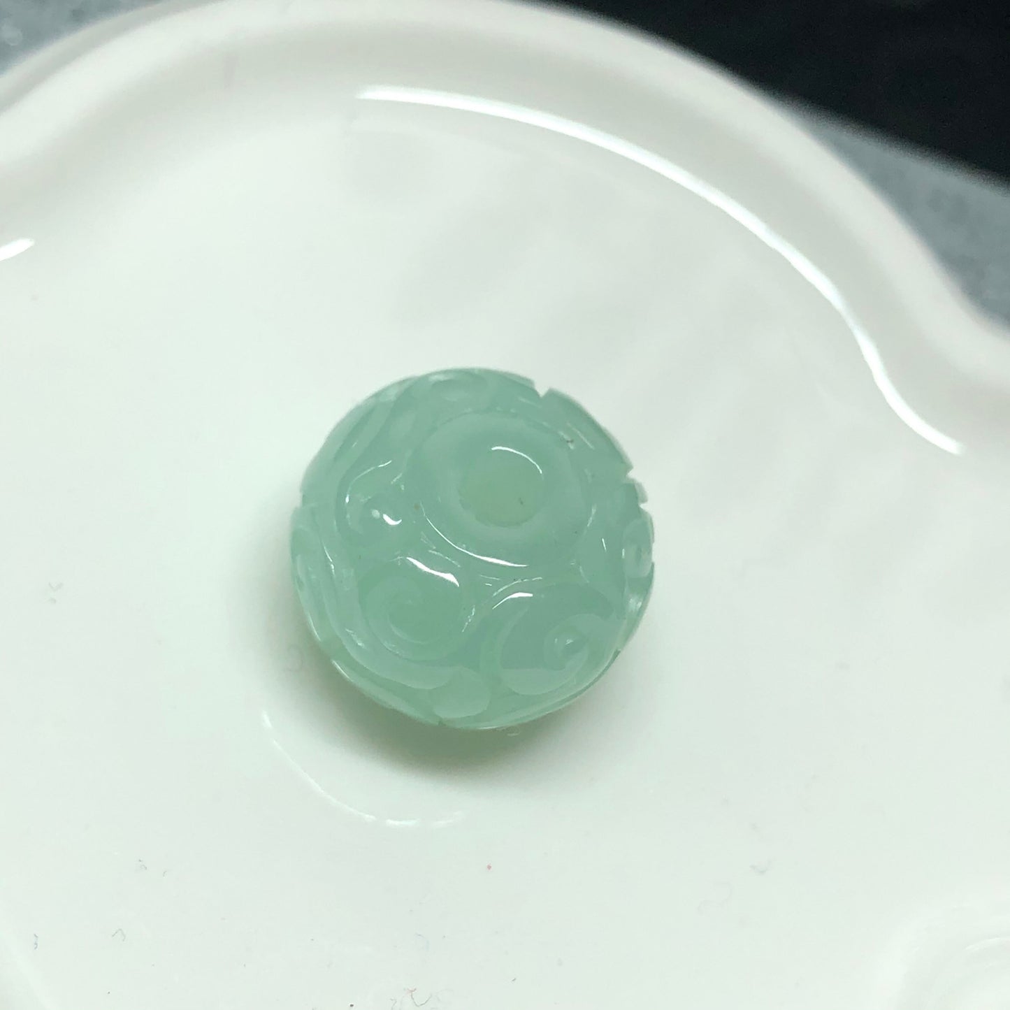 14.1 mm Grade A Apple Green Jadeite Jade Barrel Pendant Bracelet