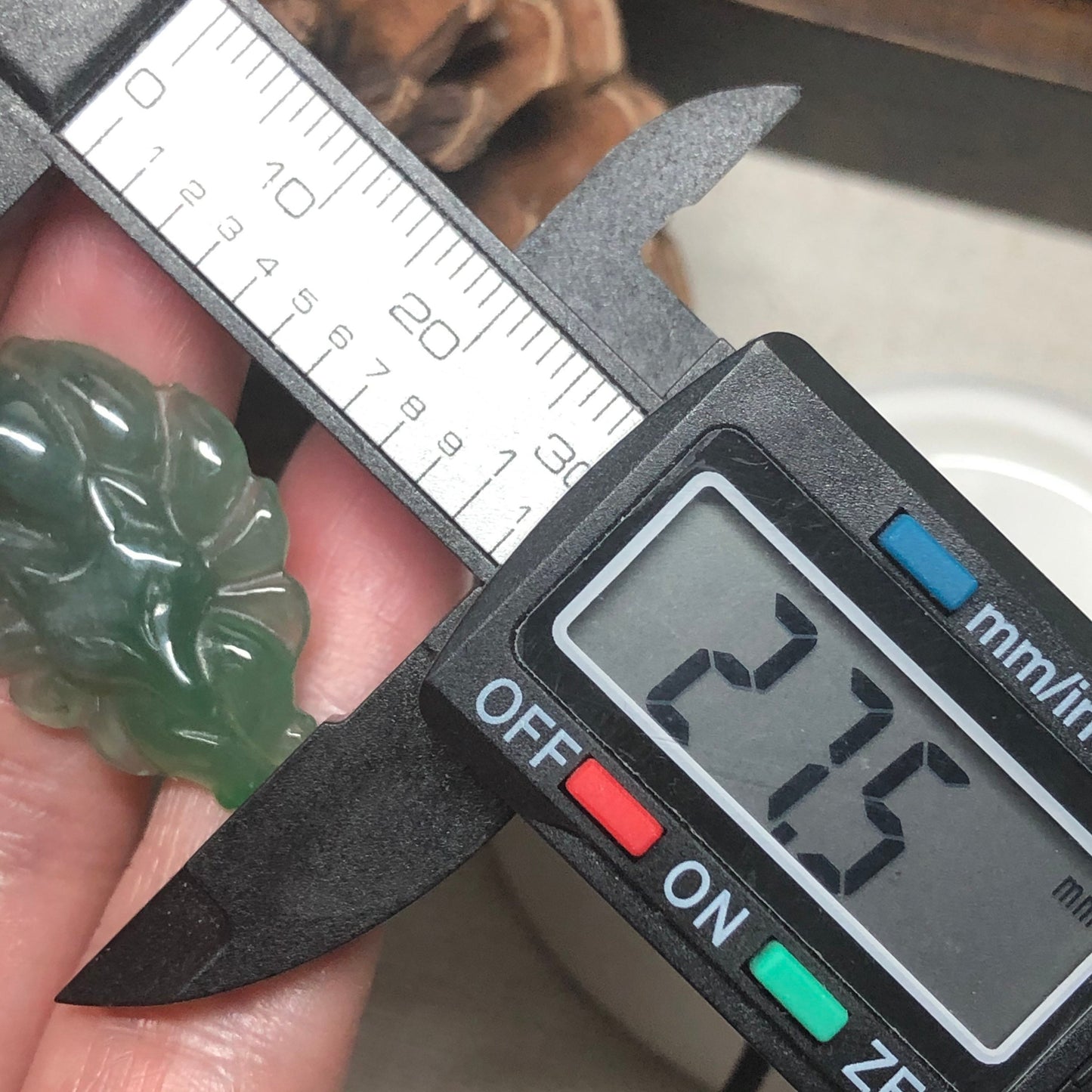 Certified Myanmar Grade A Carved Icy Green Foxtail Pendant with 925s buckle