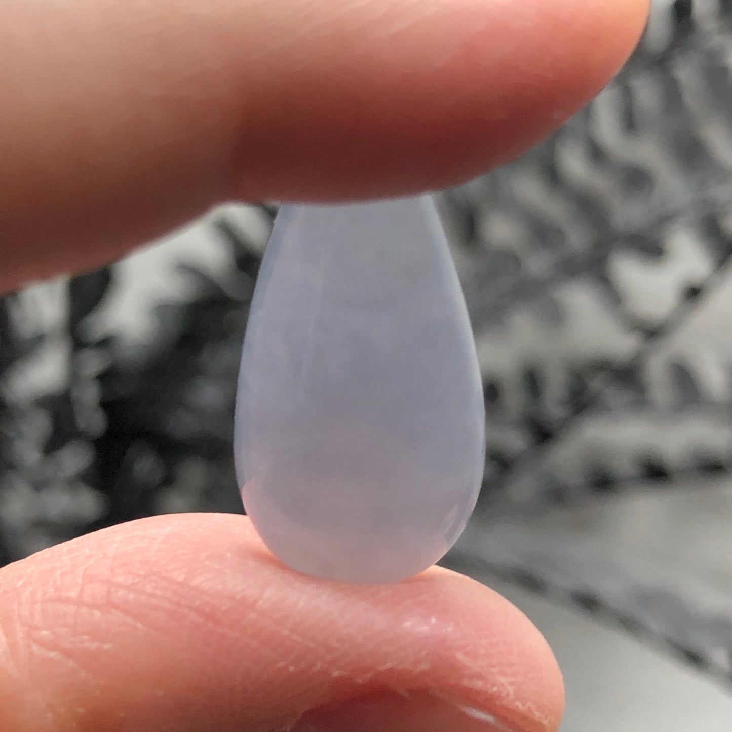Grade A Lavender Water Drop Jadeite Jade Gemstone Pendant Customization