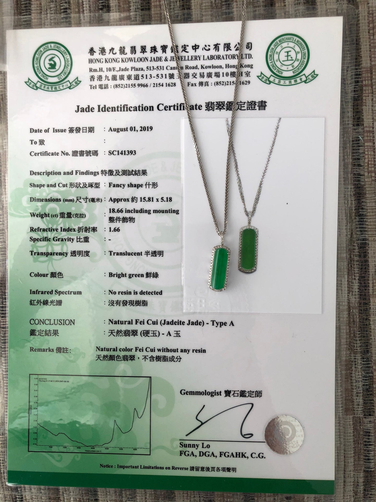 SALE! Grade A Icy Yang Green Jadeite Jade Horse Eye Pendant with 18K white gold and Diamond setting