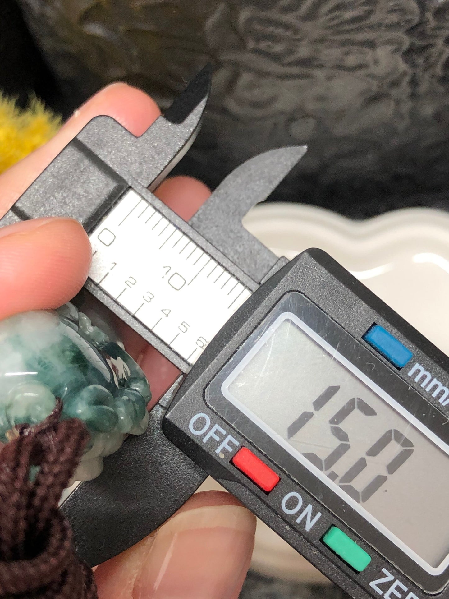 51.2 mm Grade A carved Green Yellow Dragon Pixiu Jade Jadeite Bracelet tie knot bracelet One Size