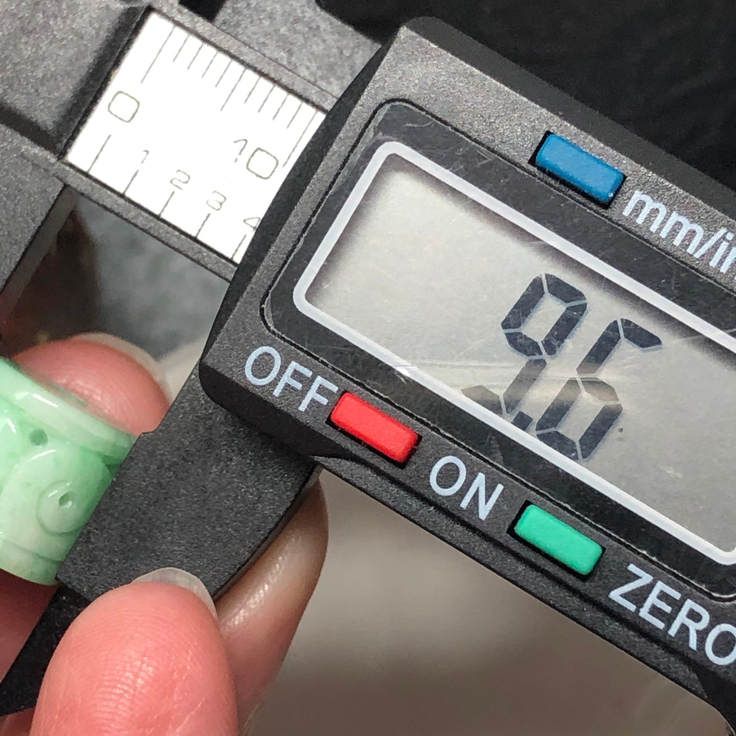 SALE: 9.6 mm Certified Myanmar Grade A Yang Green Asian Carved Peace Donut Pendant