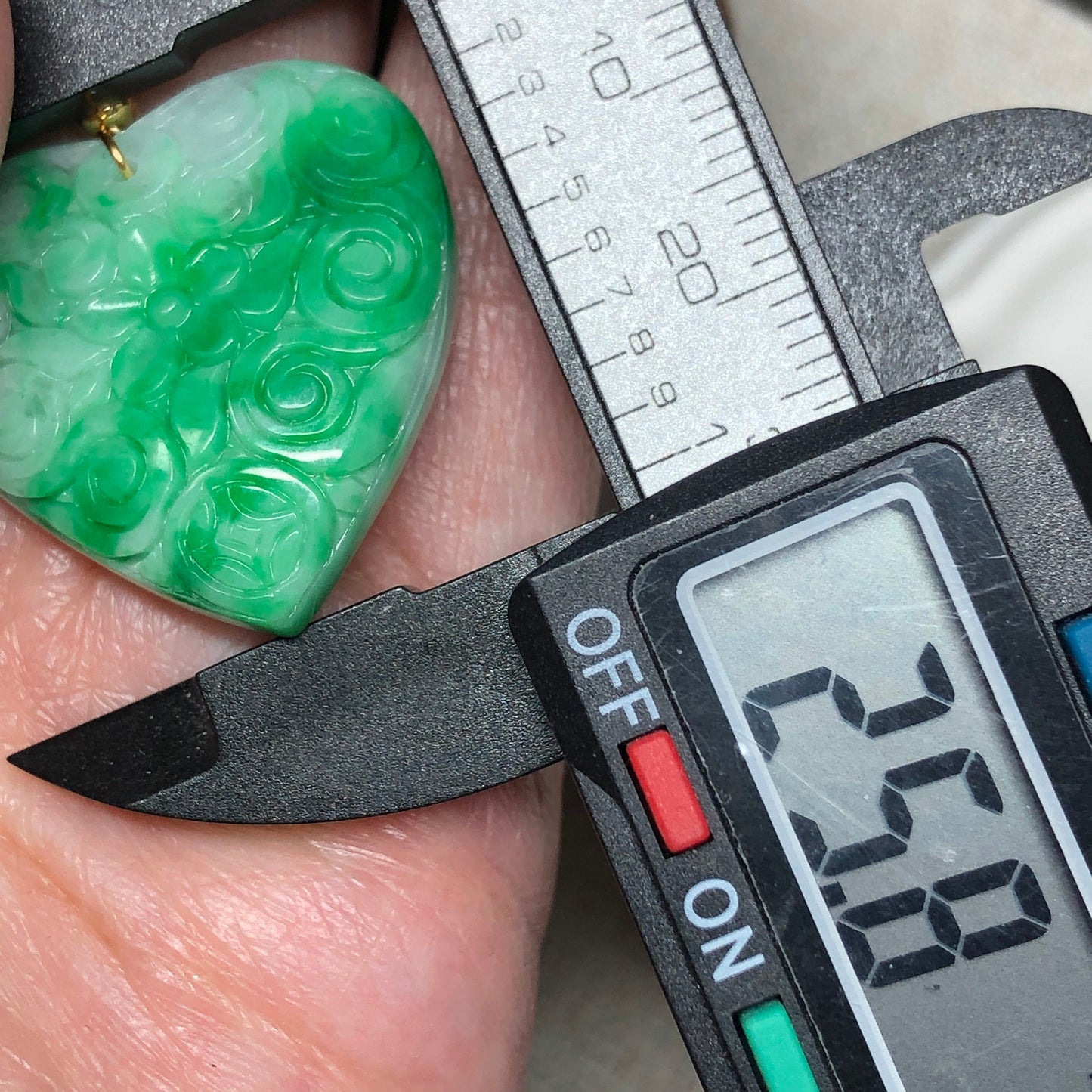 Certified Myanmar Jadeite Jade Yang Green Gradient Floral Heart Carved Pendant - Unique Design