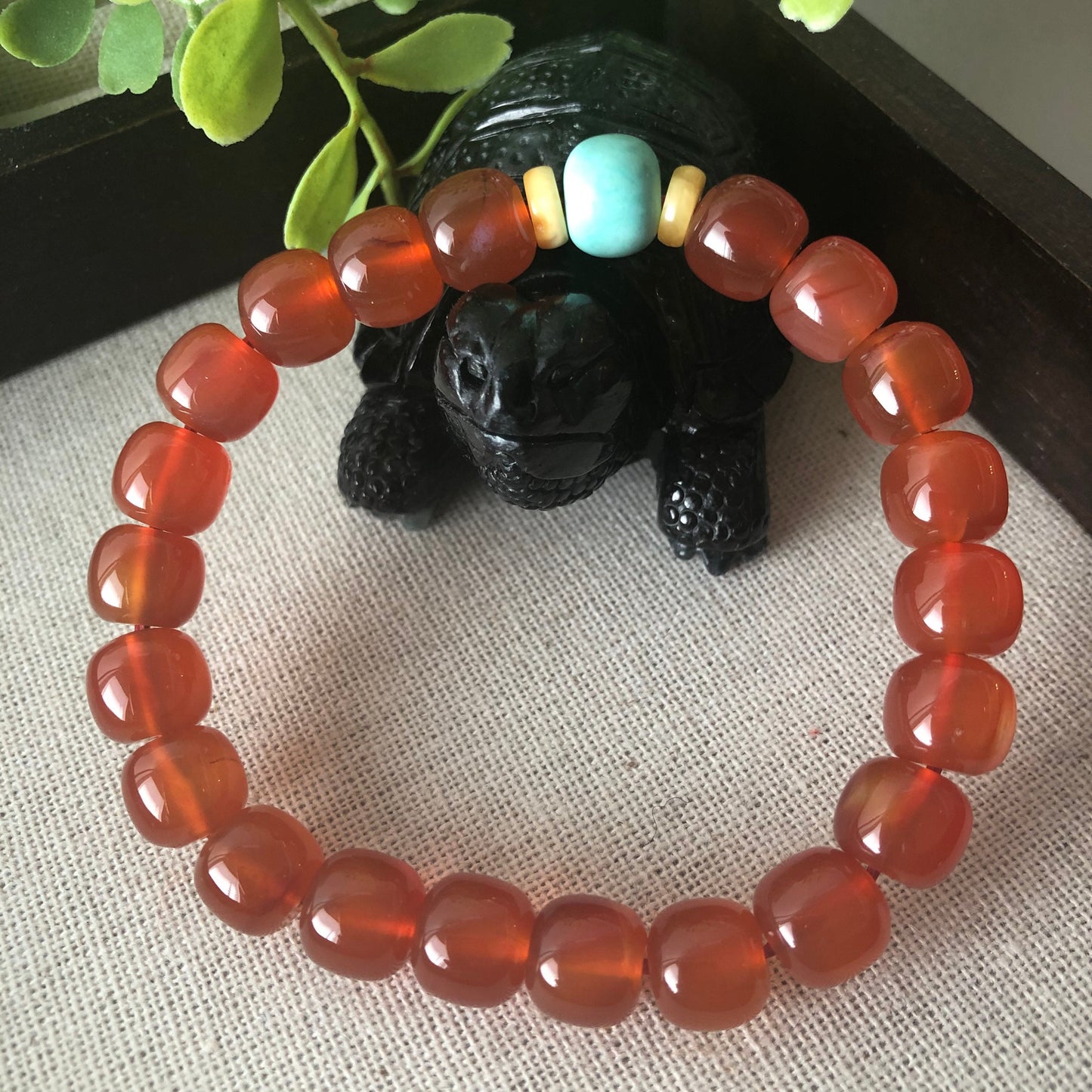 Red Agate Grade A Natural Bead Bracelet Health Circulation