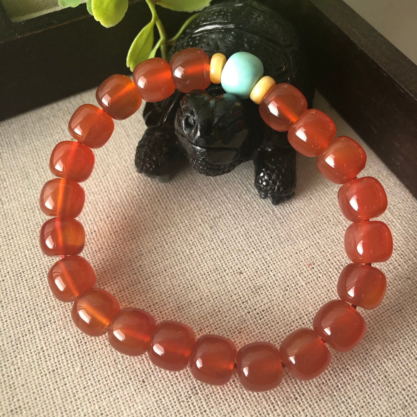 Red Agate Grade A Natural Bead Bracelet Health Circulation