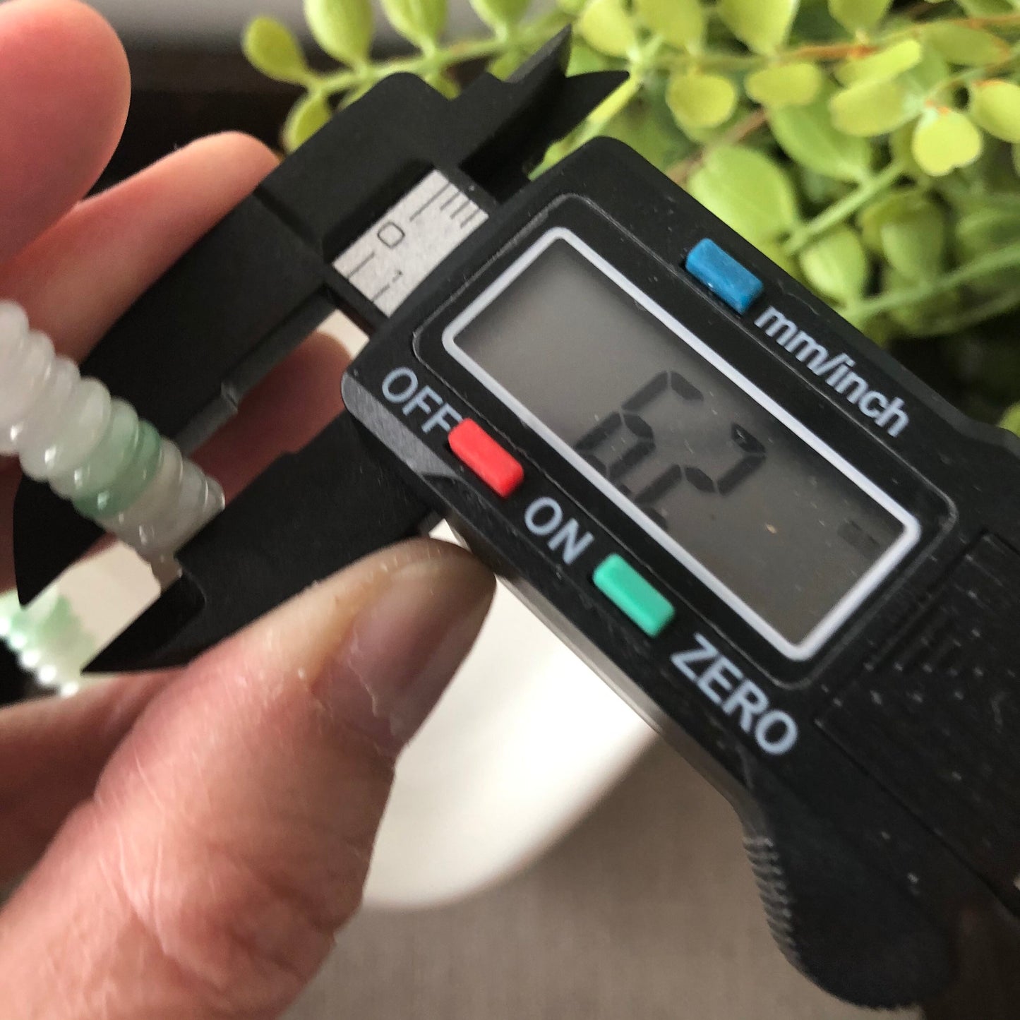 6.2 mm Grade A Assorted Icy Green Yellow Jadeite Jade Mini Peace Donut Bracelet