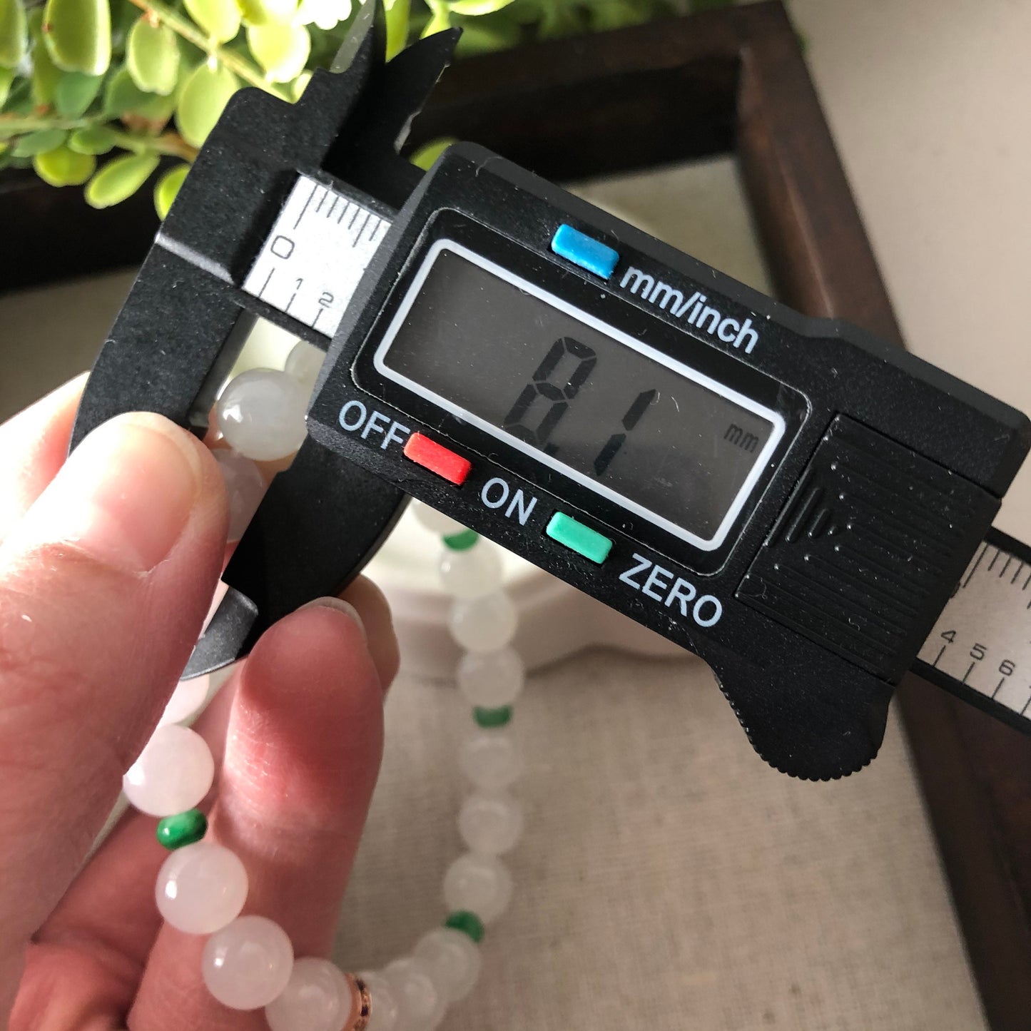 8 mm Grade A Icy Jadeite Jade Bead Bracelet 22pcs.