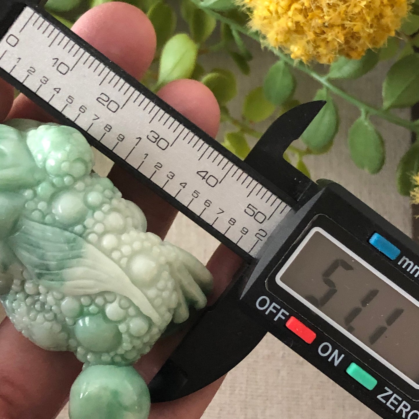 Grade A Earthy Green Carved 3 Legged Toad Jadeite Jade Display Figurine with Wood Stand