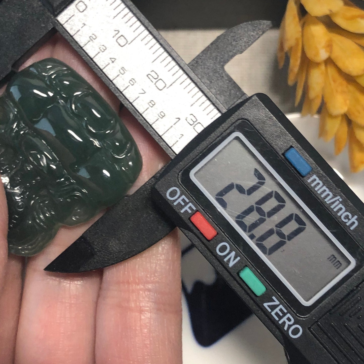 45.3 mm Myanmar Grade A Green Carved Guanyin Jade Jadeite Pendant With Neck Rope