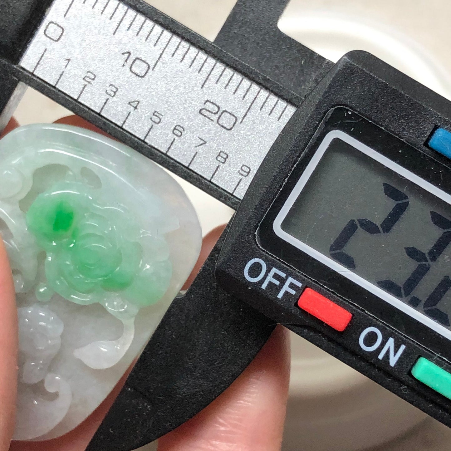 33mm Grade A Yang Green Moss White Jade Jadeite Flower Pendant W Rope Tie Necklace