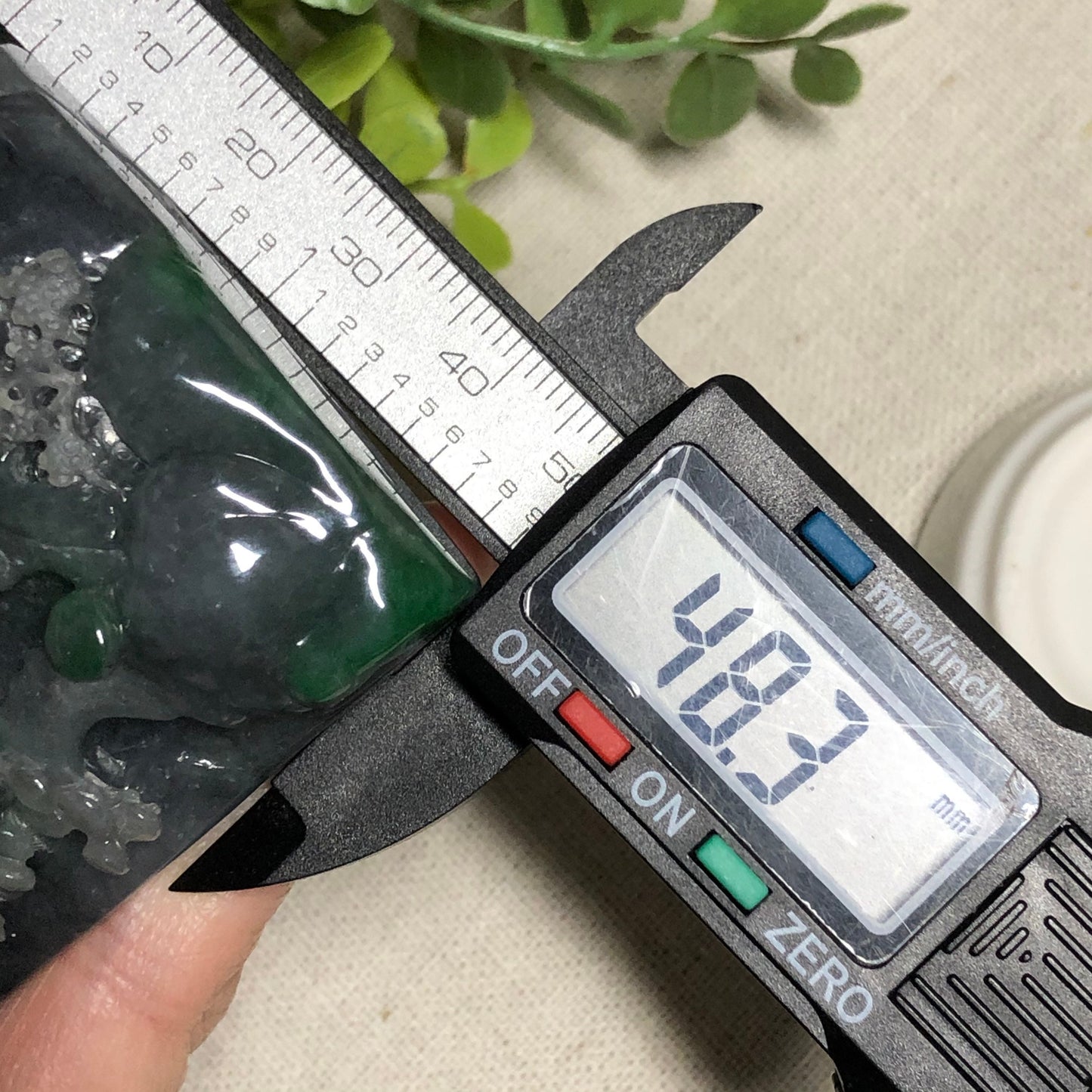 RESERVED: 72.6 mm Certified Grade A Wuji Black Carved Landscape mountain trees Pendant Display