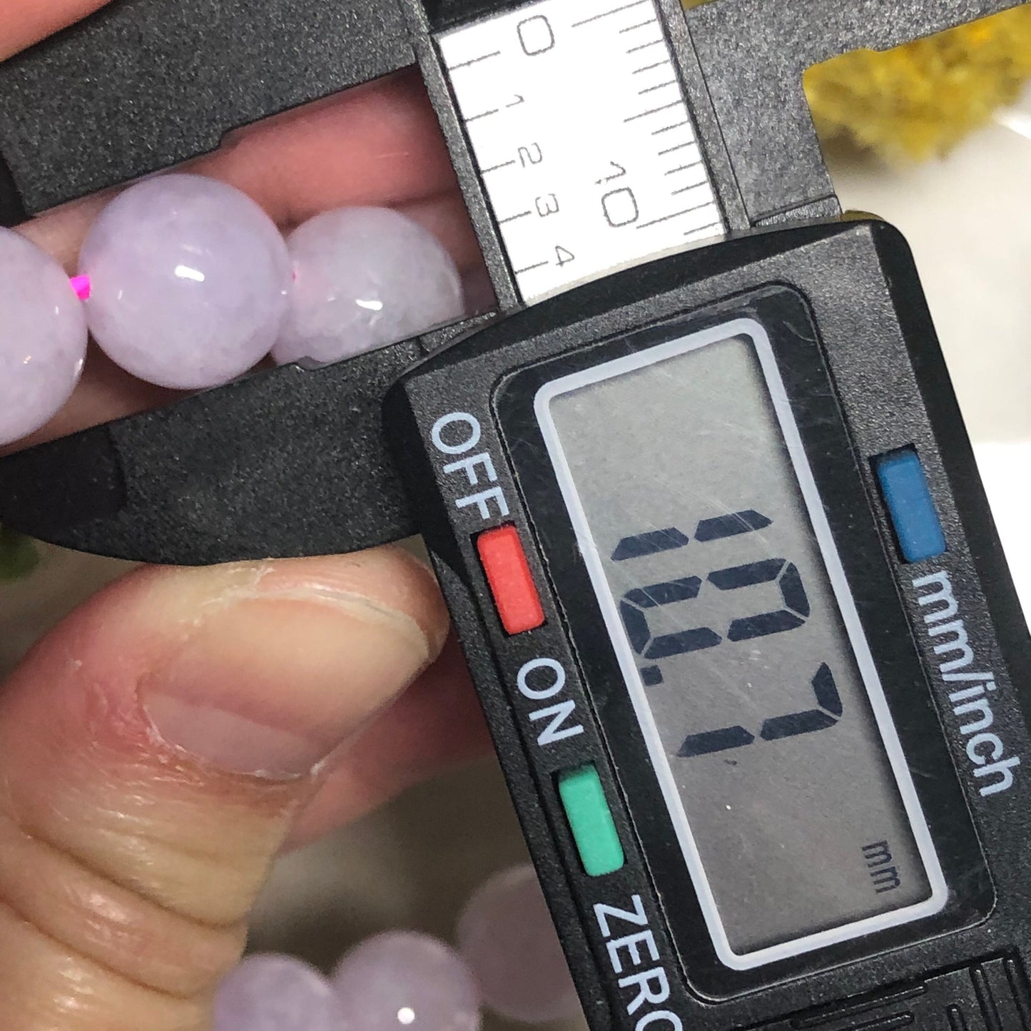 10 mm Certified Grade A Icy Lavender Jade Jadeite Bead Bracelet 18pcs