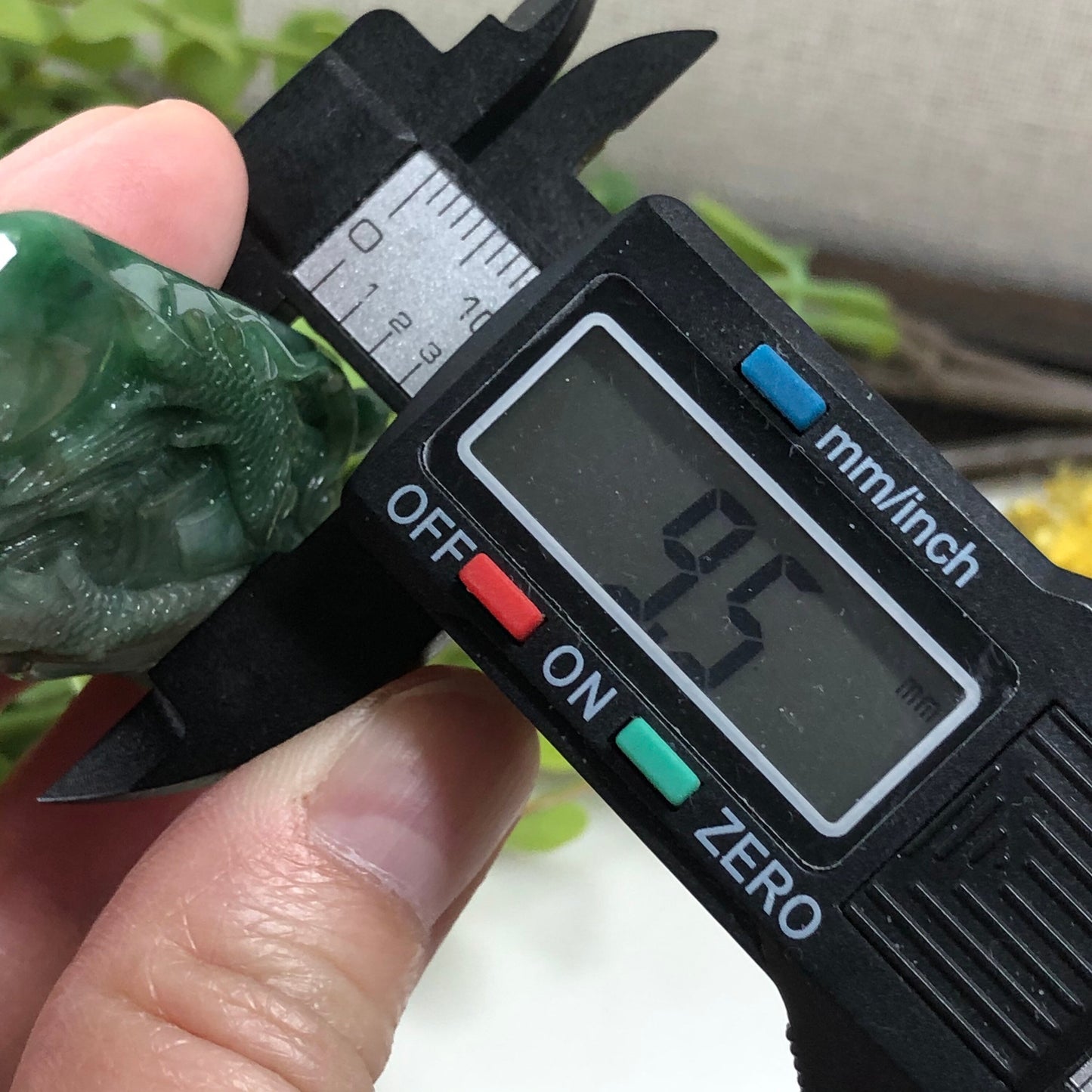 50.3 mm Grade A Green Carved Jadeite Jade Dragon Pendant