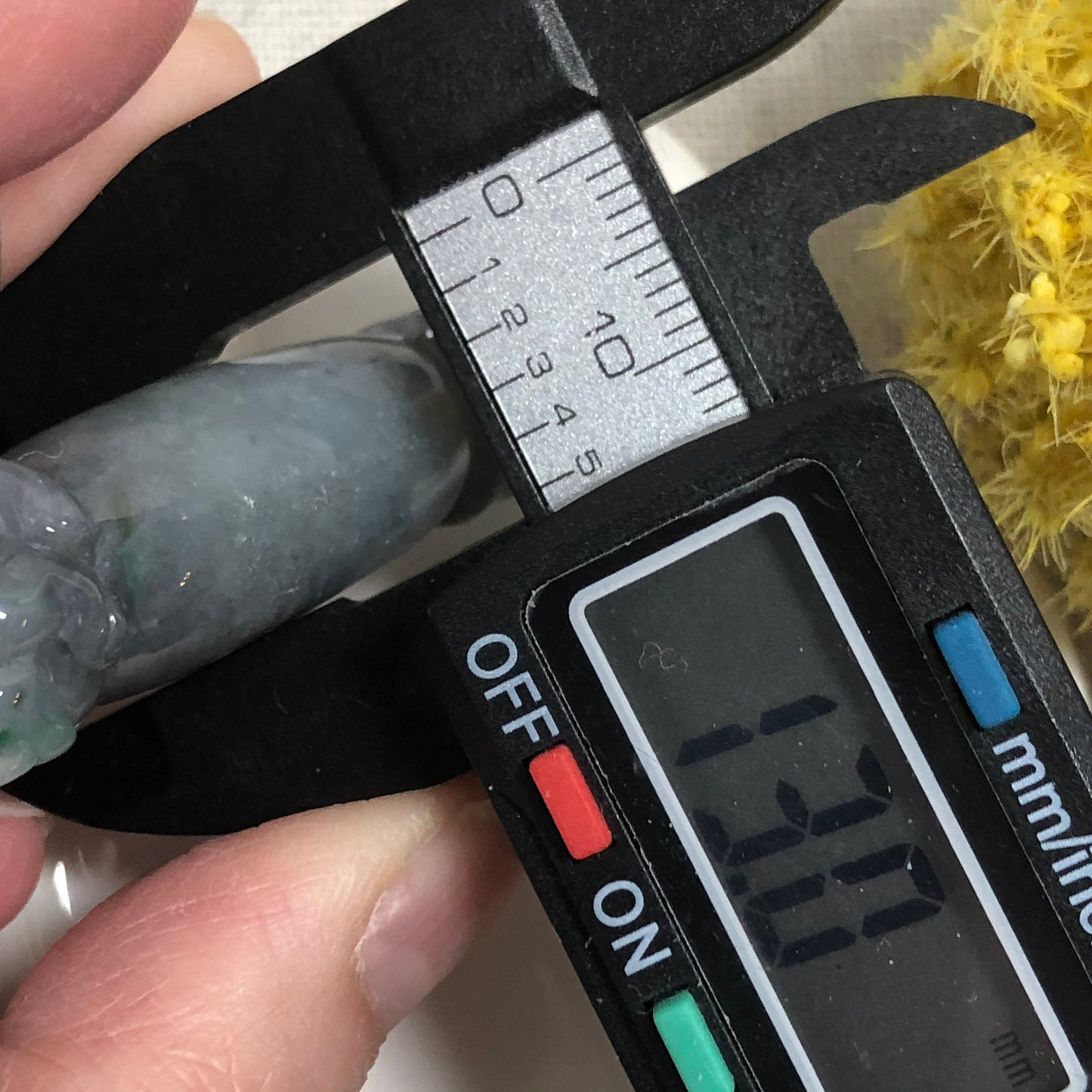 48mm Grade A Icy Wuji Green Carved Pixiu Pole Head Jadeite Jade Pendant with 925s Bail Keychain RARE