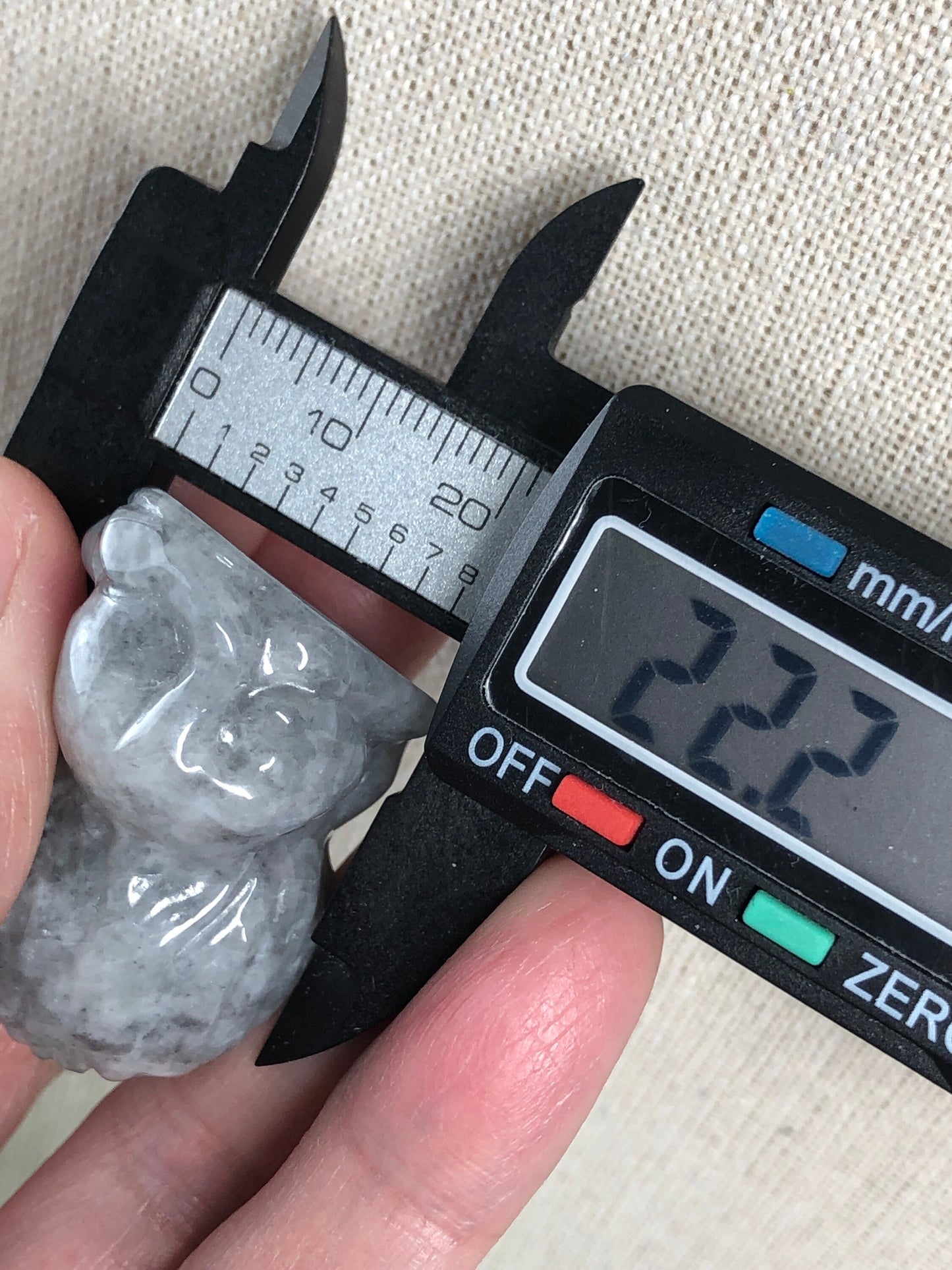 Reserved: 33.2mm Jadeite Jade Carved Wuji Grey Lion Animal Display
