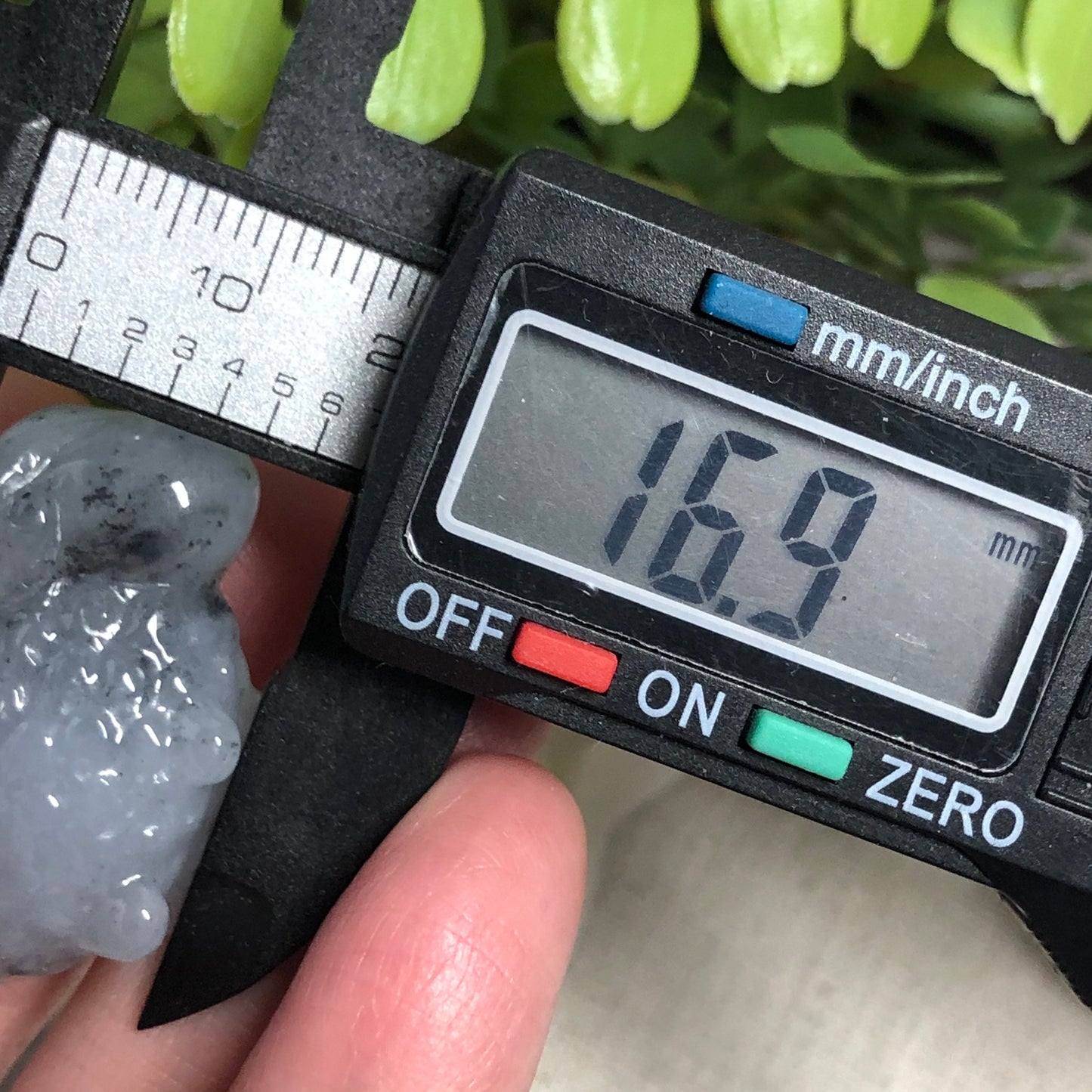 31.4mm Grade A Jadeite Jade Wuji Carved Lamb Sheep Ram Keychain or Pendant Display Figurine