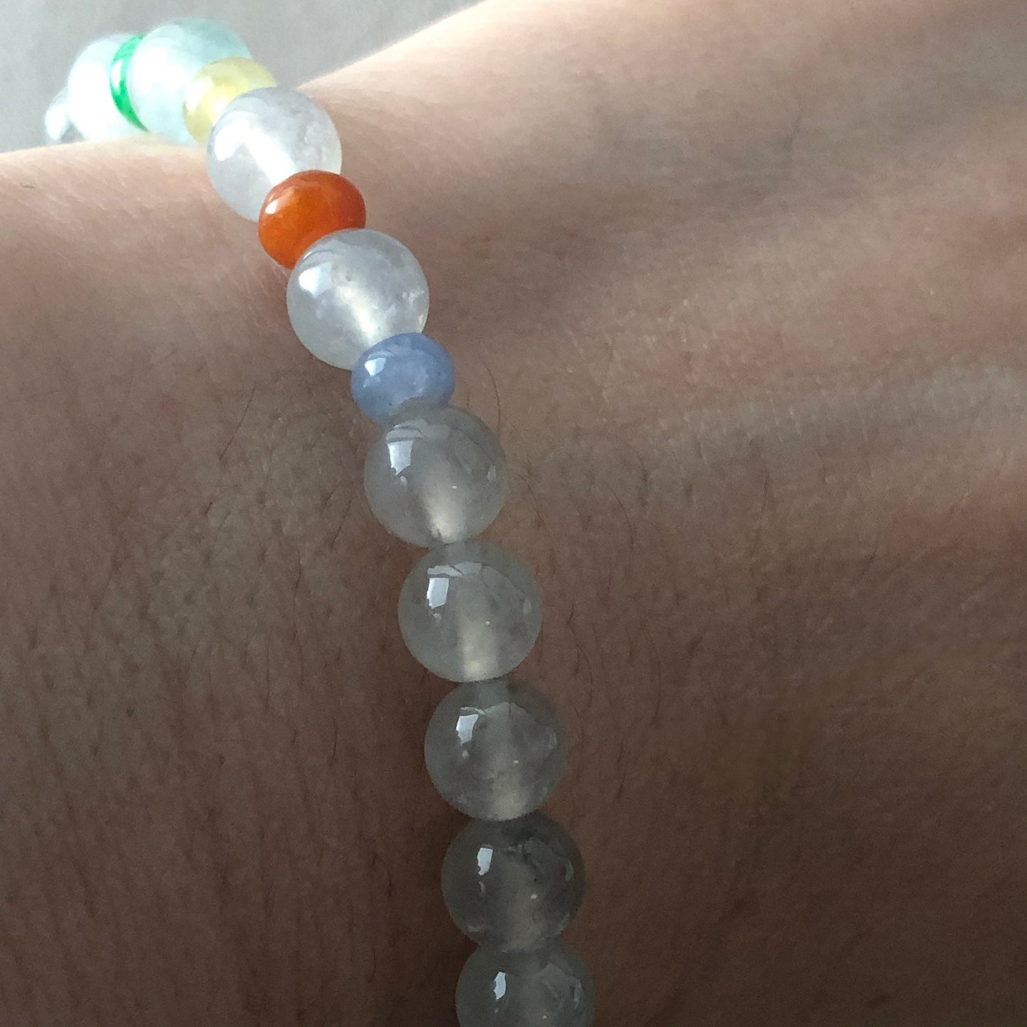 6.7 mm Grade A High Icy Moist Wuji Jade Bead Bracelet