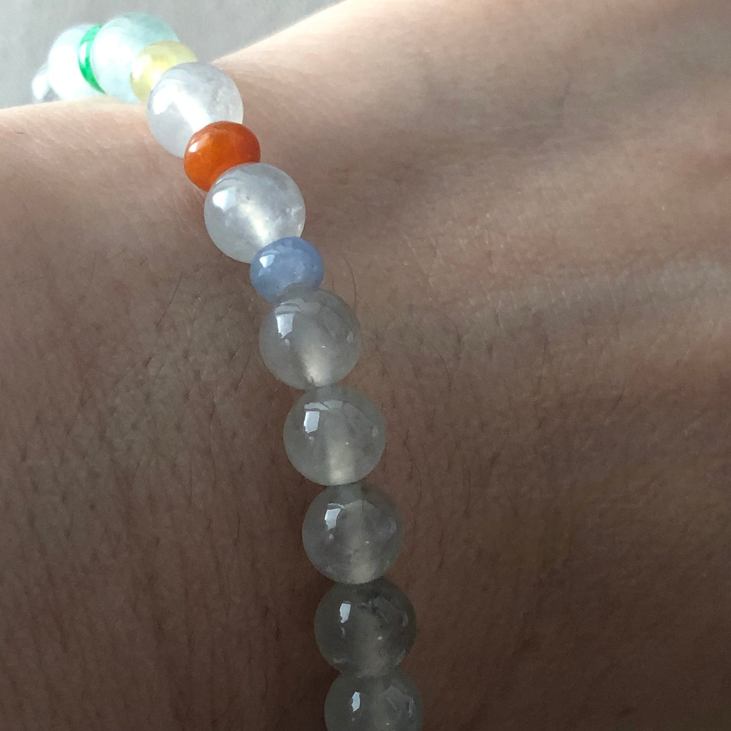 6.7 mm Grade A High Icy Moist Wuji Jade Bead Bracelet