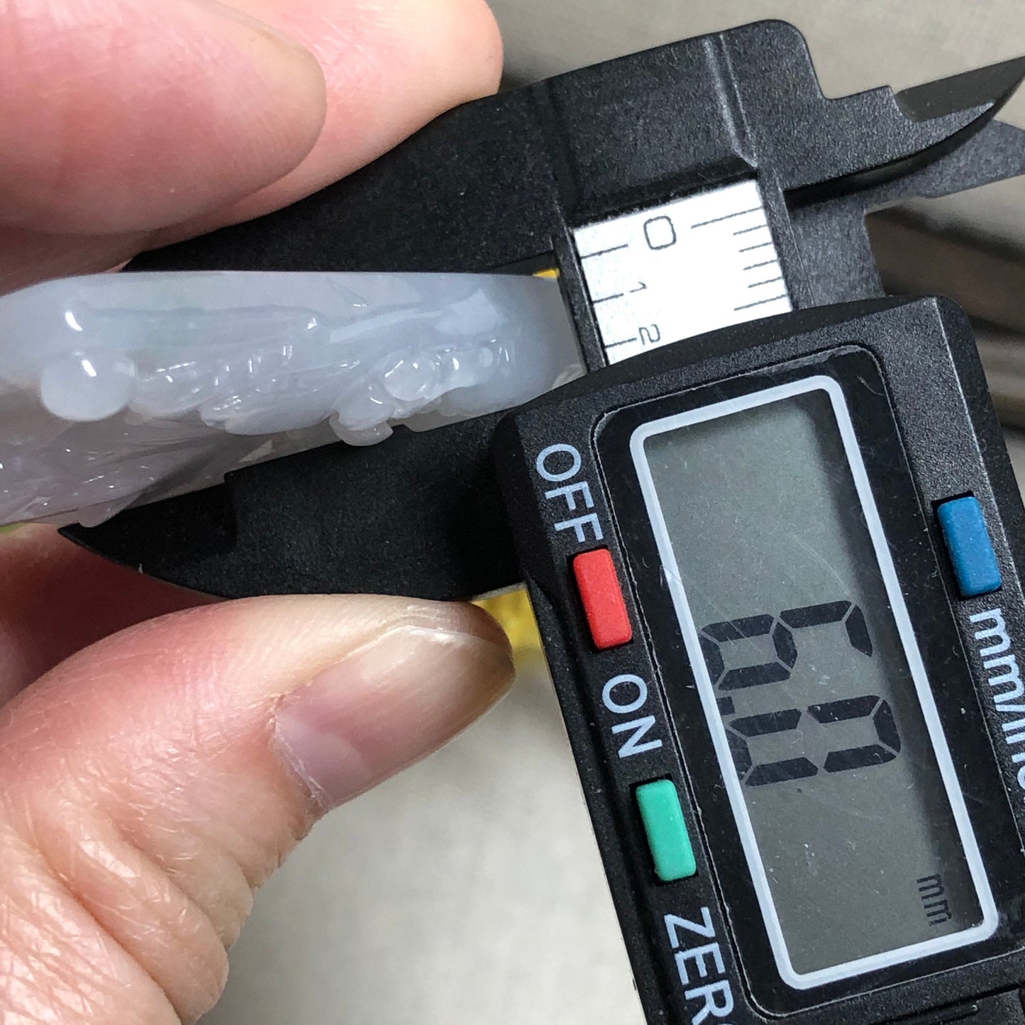 48.5mm Jadeite Jade Icy Fine Glutinous Carved Landscape Scenery Pendant Neck Rope Tie