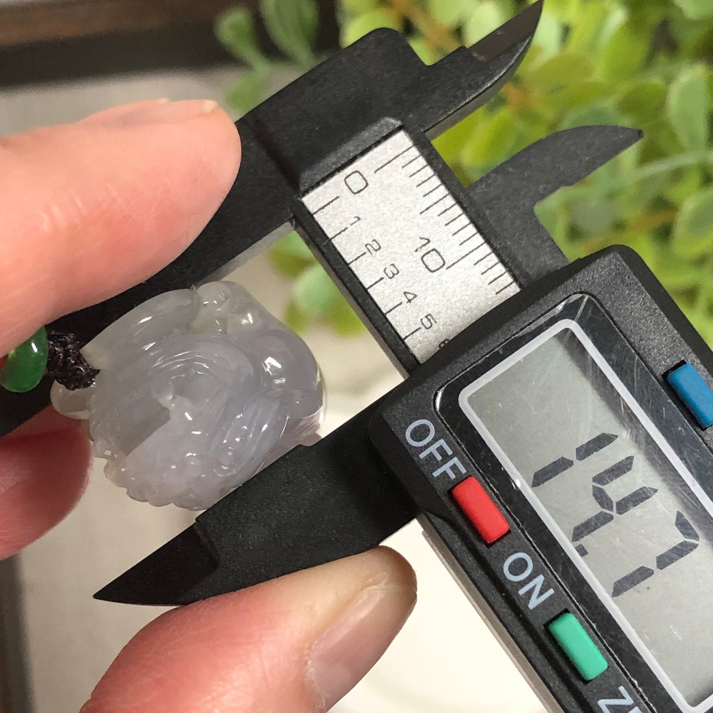 37 mm Grade Icy Light Lavender Jadeite Jade Carved Pixiu Pendant