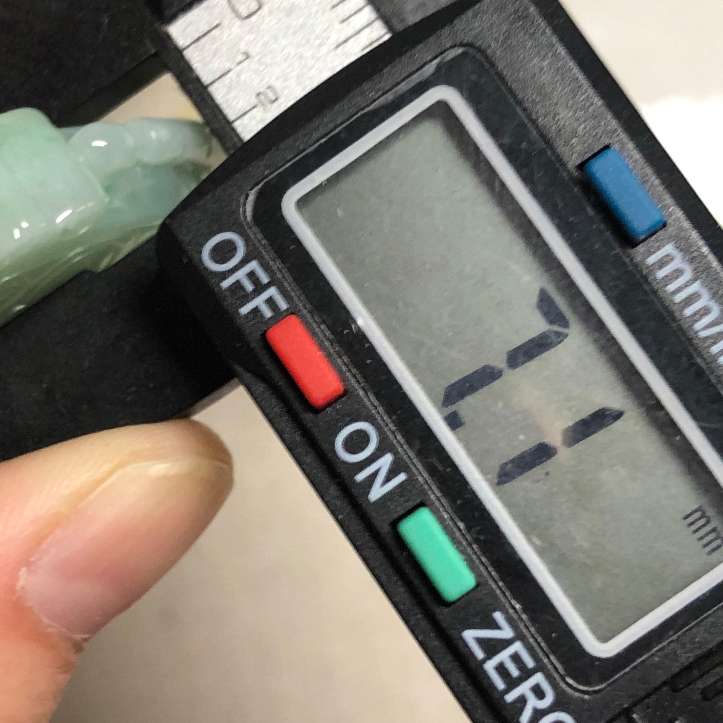 SALE: 56.7 mm Jadeite Jade Yang Green Carved Asian Design Pendant