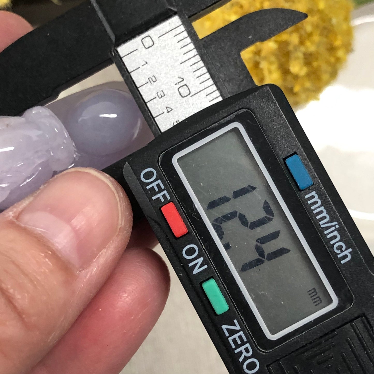 48.4 mm Jadeite Jade Lavender Carved Dragon Rope Tie Bracelet