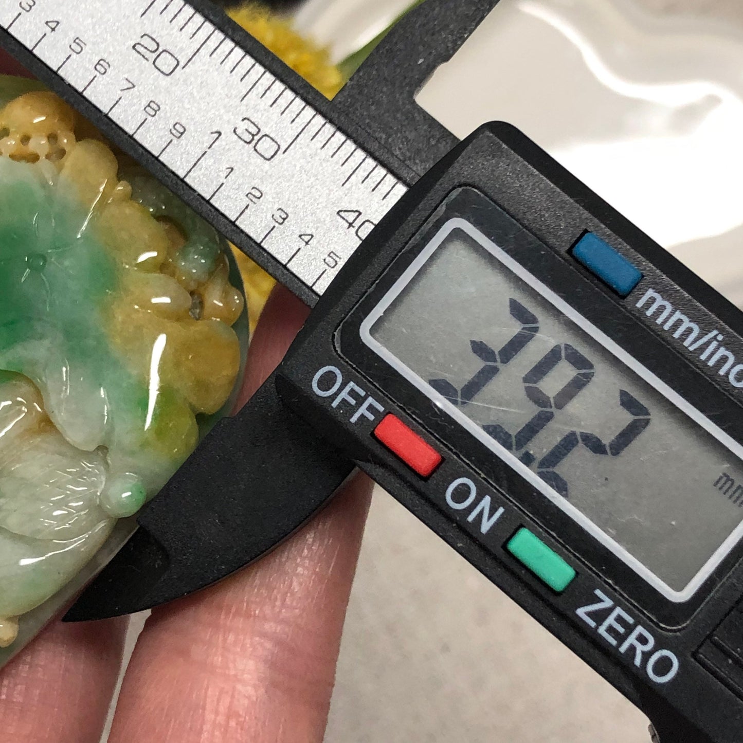 Reserved: 60 mm Jadeite Jade Yellow Green Carved Bird Flowers Pendant RARR