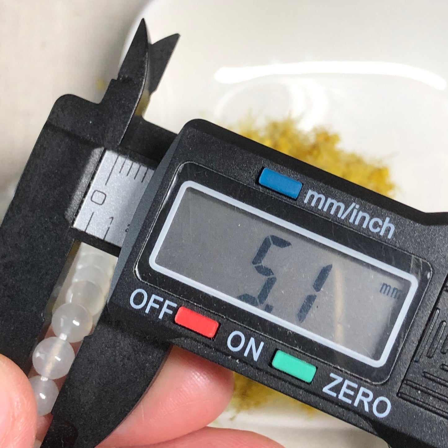 Reserved. 5.1 mm Grade A Icy Jadeite Jade Bead Bracelet Necklace 5.1 mm x 110 pcs.