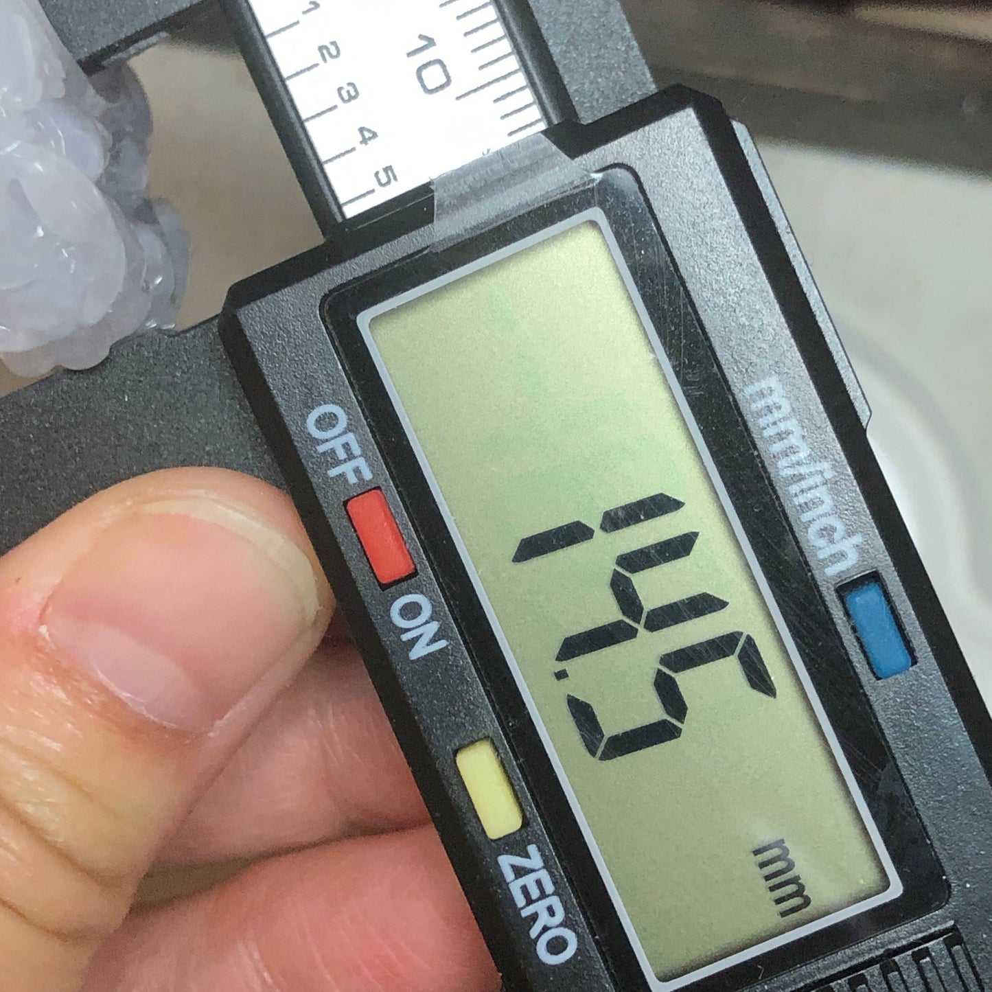 37.5mm Grade A Icy Lavender Carved Jadeite Jade Double Pixiu Ball Ring Display