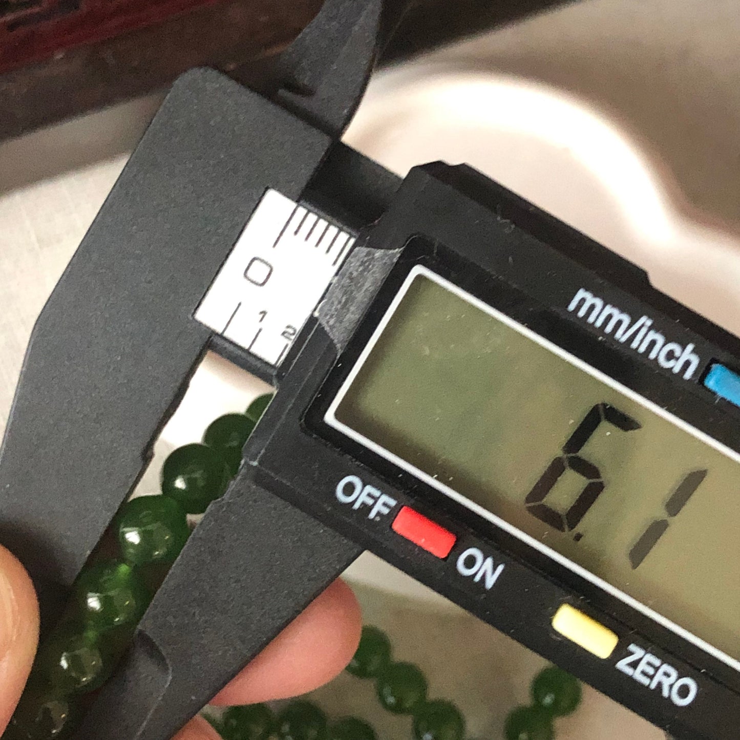 6.1mm High Icy Yang Green Hetian Nephrite Jade Bead Necklace Bracelet