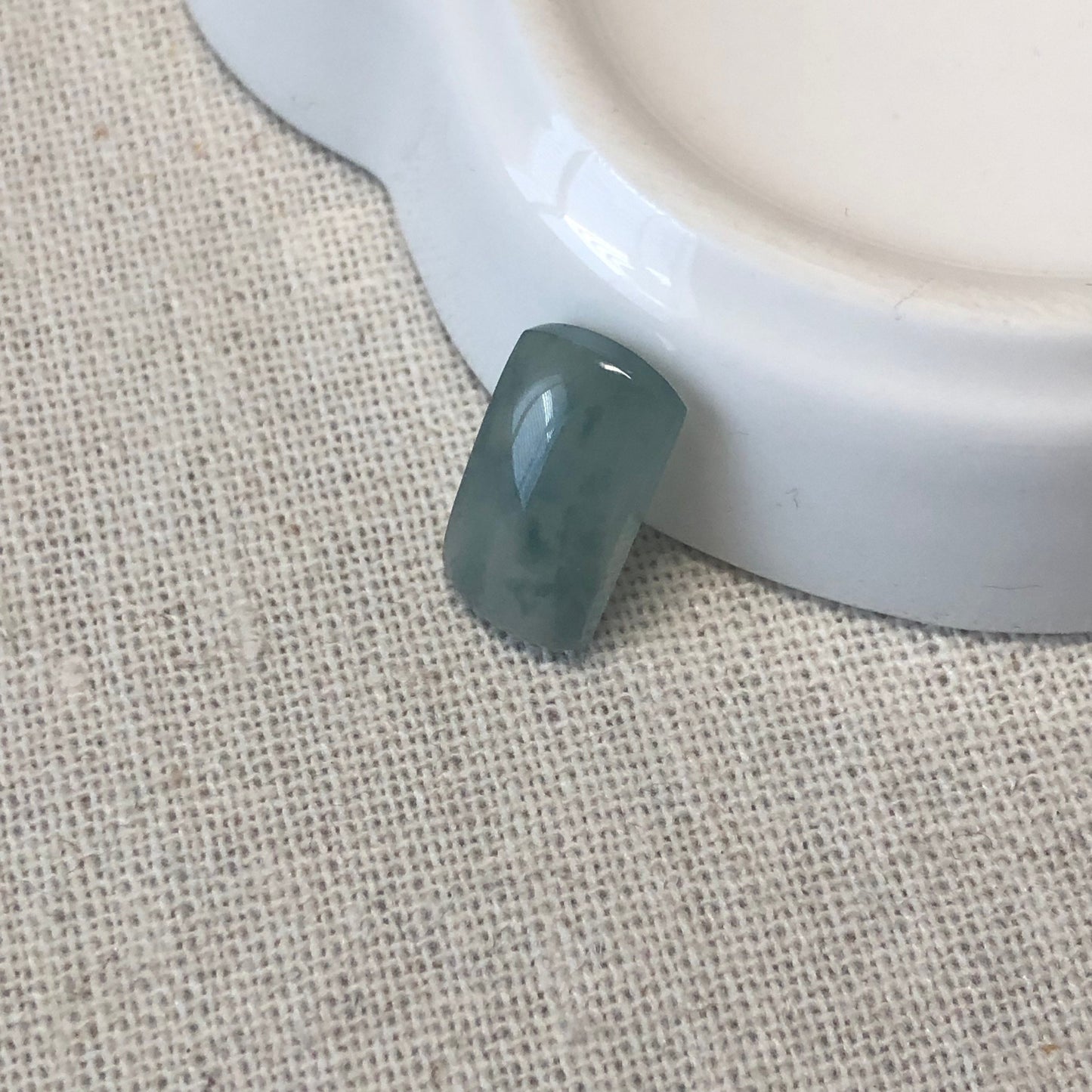 SALE: 14.7mm Icy Glutinous Green Floating Flowers Horse Eye Jadeite Jade Gemstone Customize