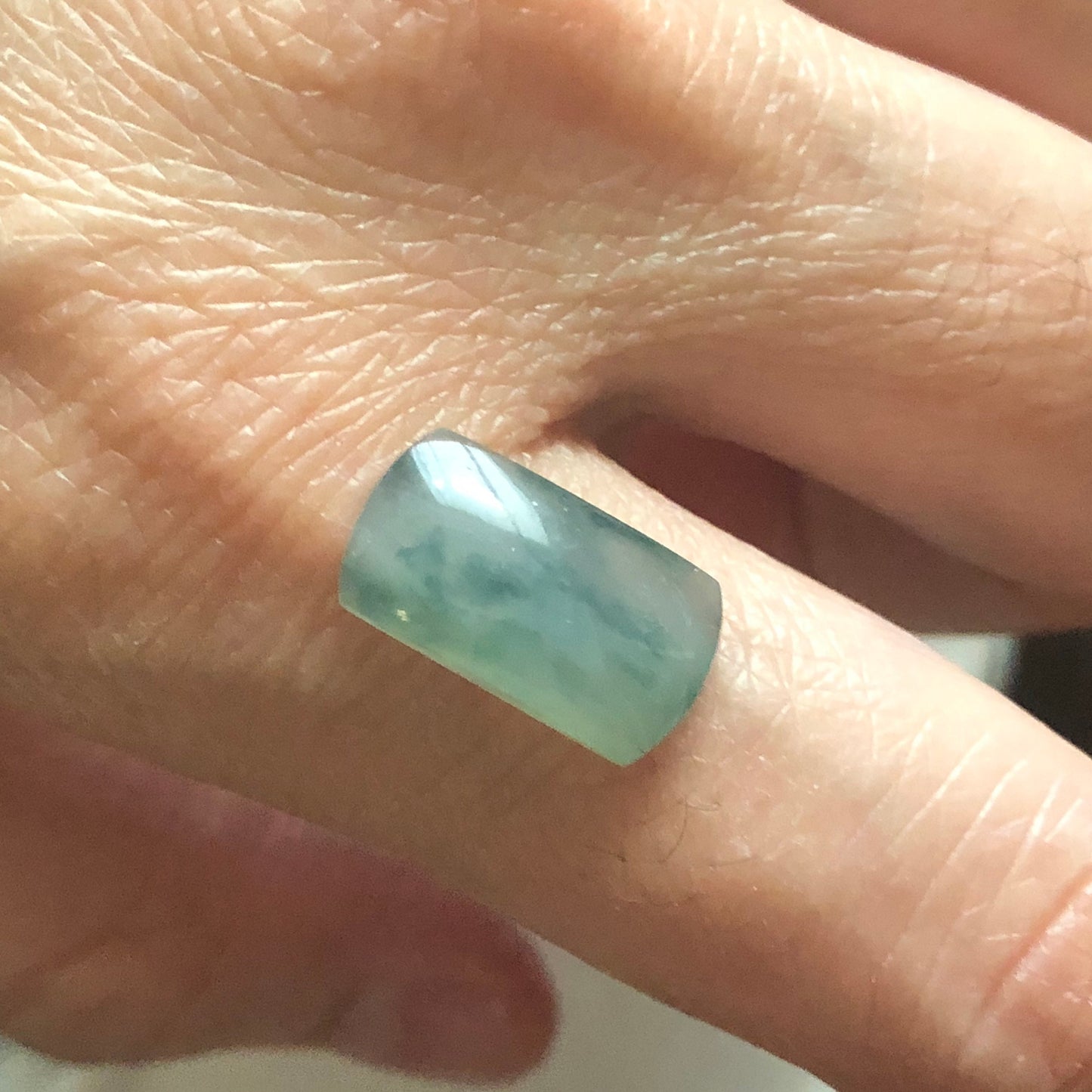 SALE: 14.7mm Icy Glutinous Green Floating Flowers Horse Eye Jadeite Jade Gemstone Customize