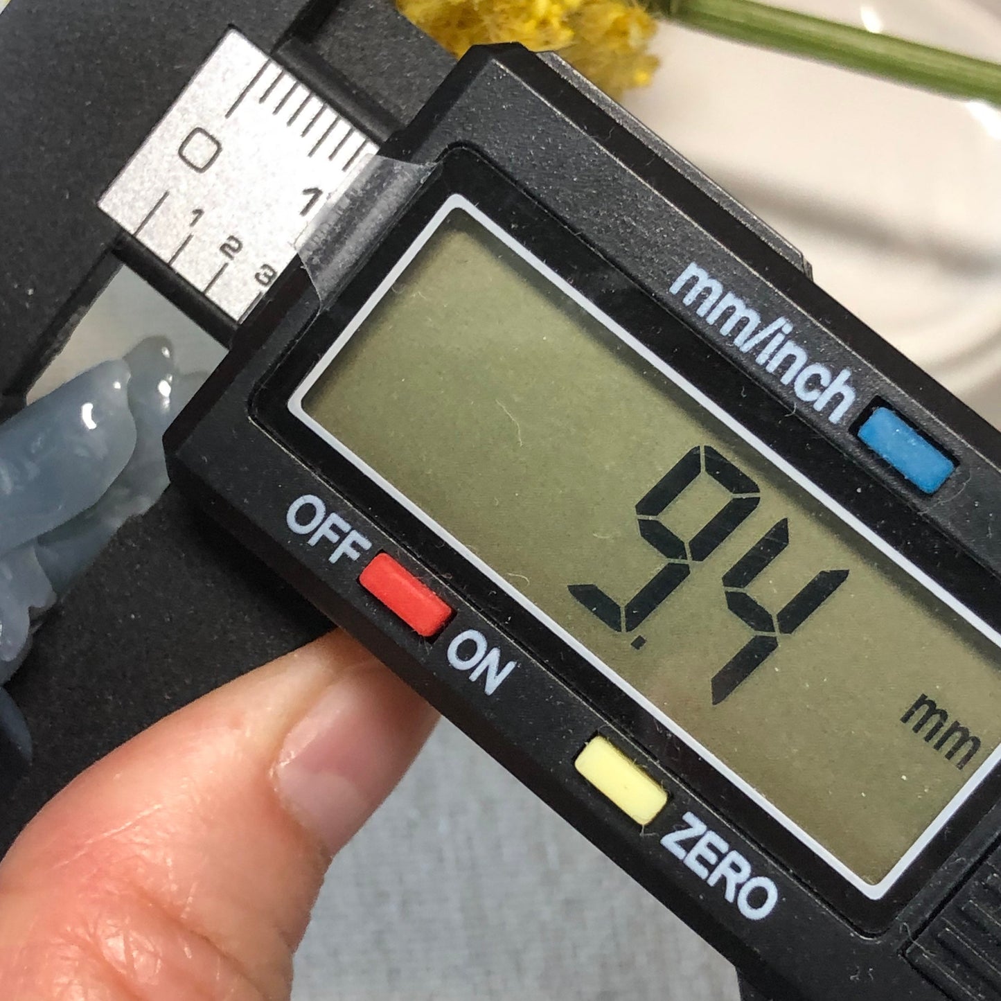 42.6mm Jadeite Jade Glutinous Carved Blue Lavender Longevity God Pendant