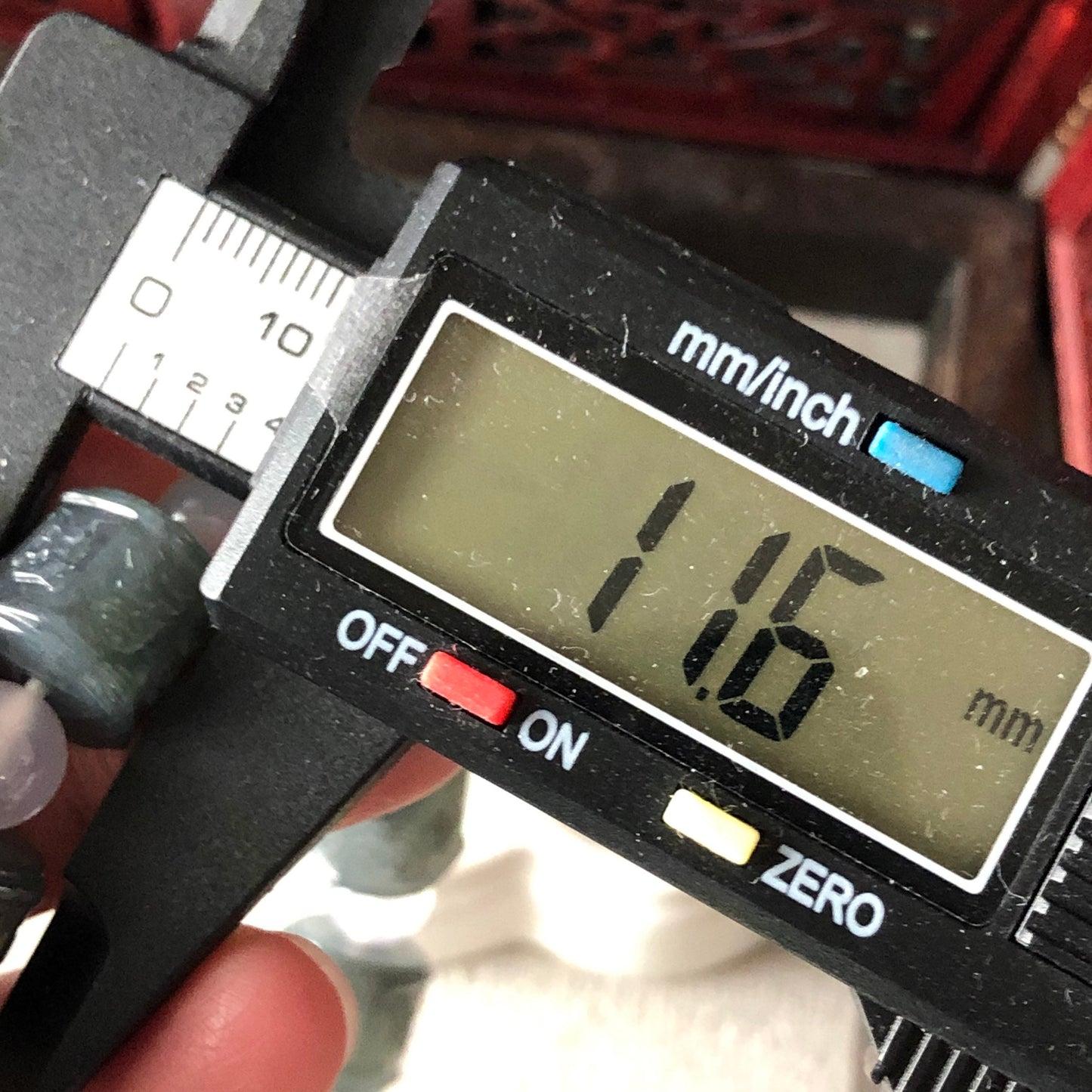 11.6 mm Icy Wuji Green RARE Jadeite Jade Carved Six Word Blessing Bead Bracelet 11pcs.