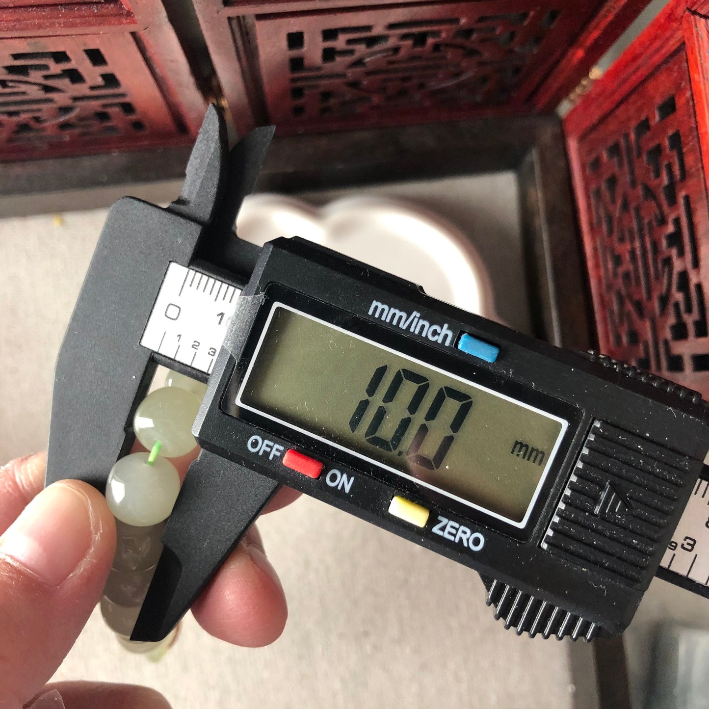 10mm Grade A Hetian Jade Tint Icy Green Long Bead Jadeite Jade Bracelet