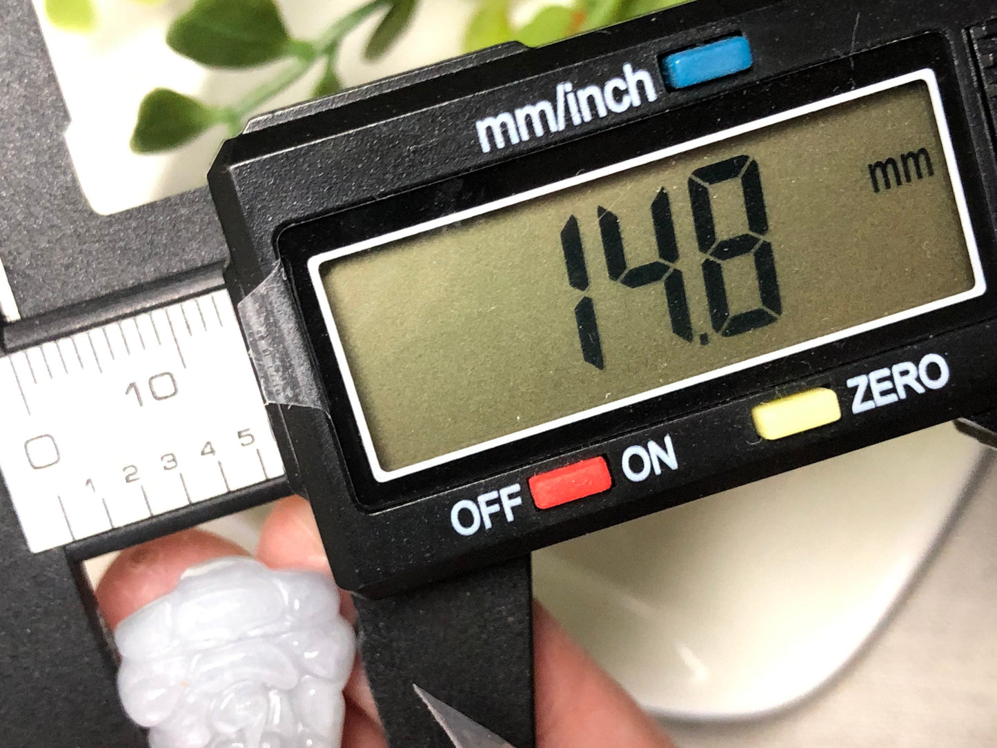 25.7 mm Grade A Icy Jadeite Jade Carved Dainty Cute Guanyin Pendant