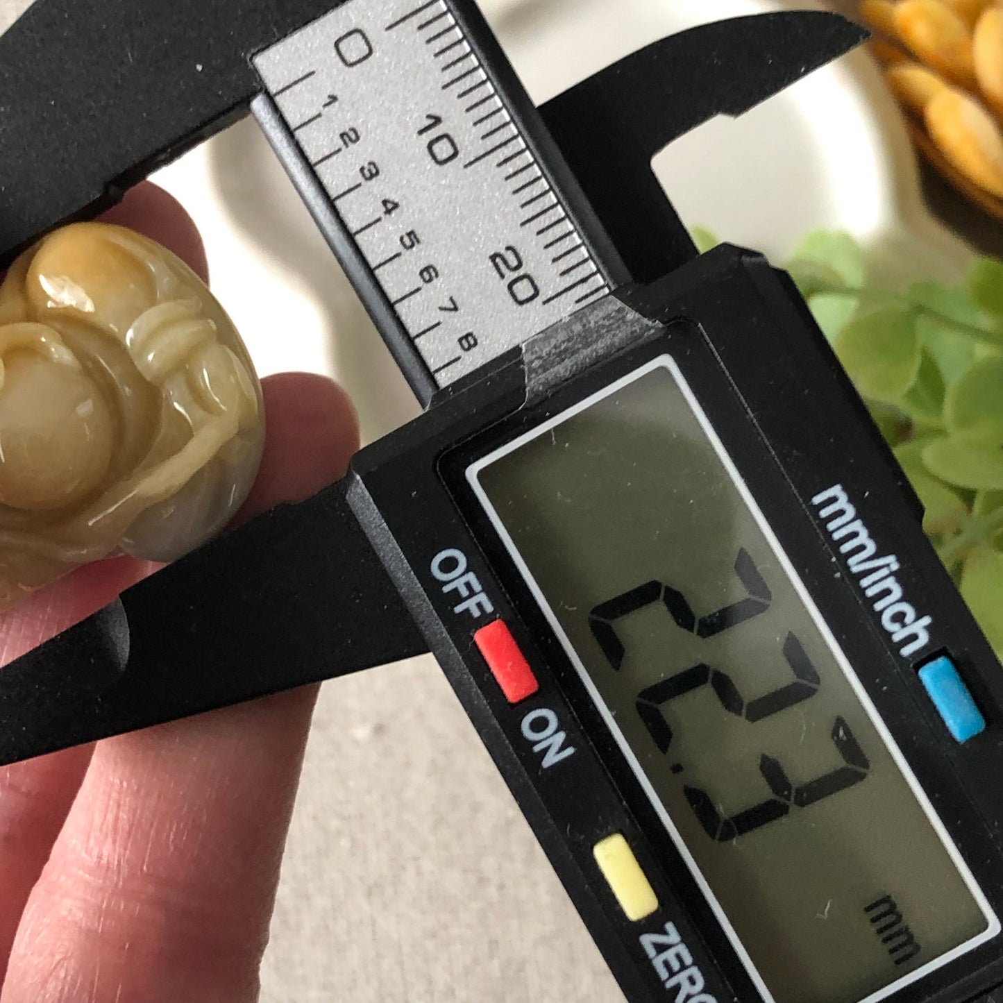 40mm Jadeite Jade Carved Yellow Longevity God Pendant