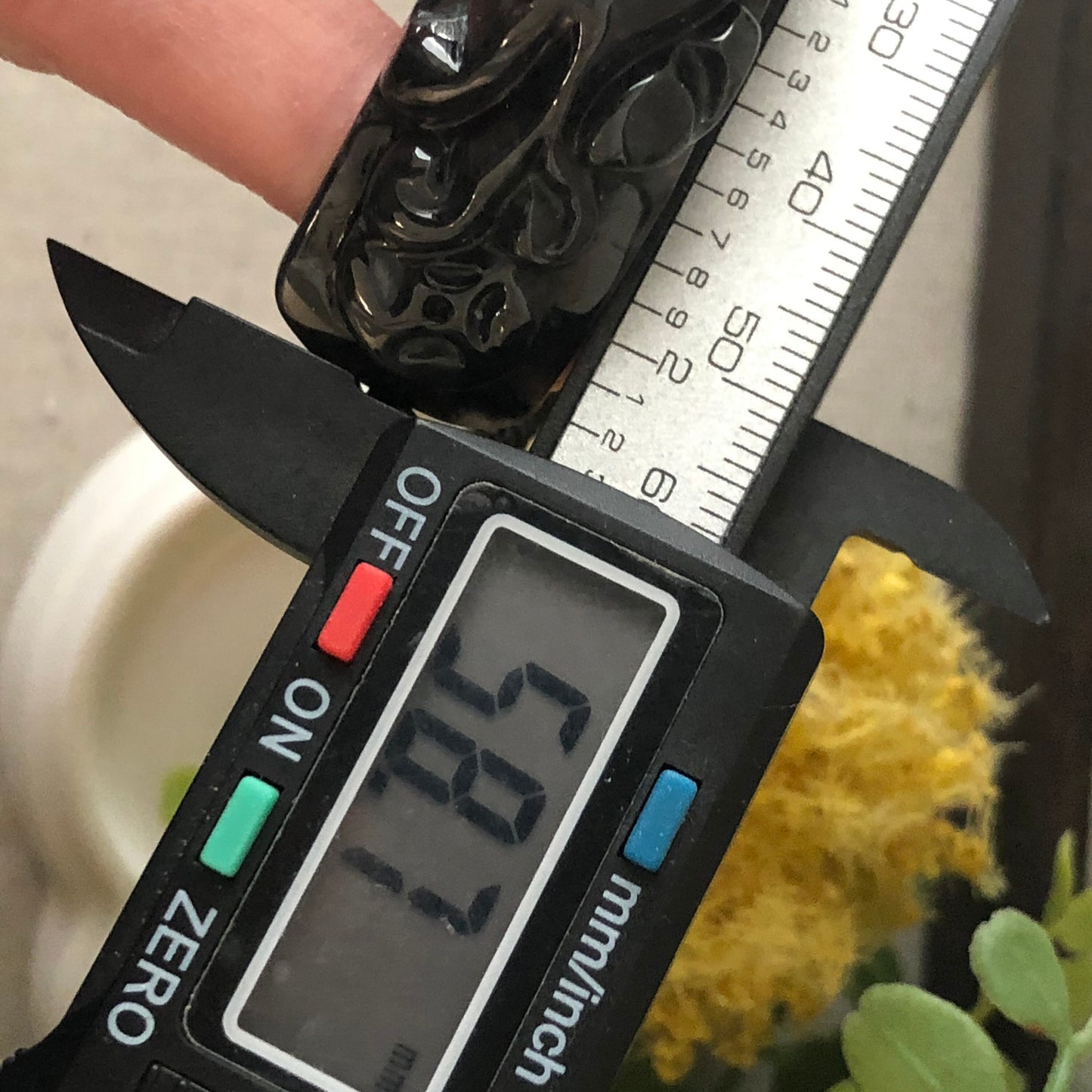 58.7mm Black Wuji Carved Pixiu Jadeite Jade Rope Bracelet