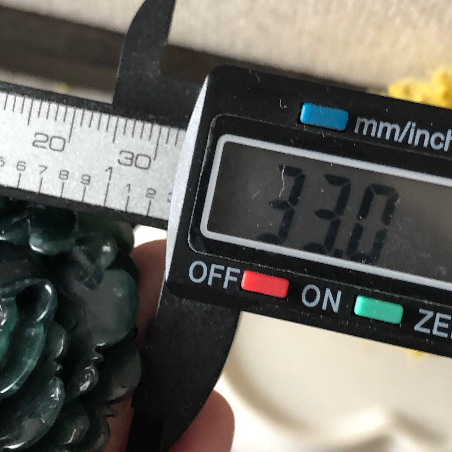 49mm Icy Blue Green Guatemalan Jade Carved Flower Pendant