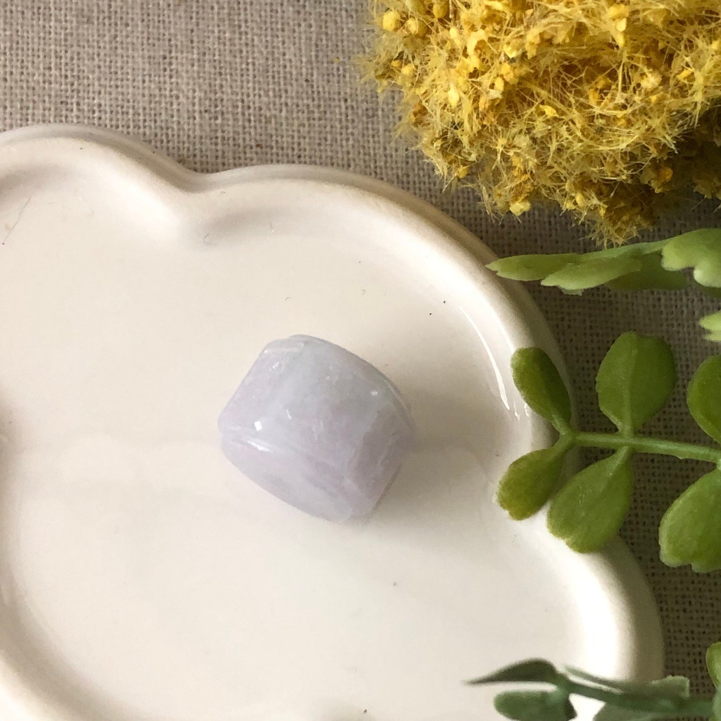 14.1 Jadeite Jade Icy Tint Lavender Six Word Blessing Bead Charm Pendant