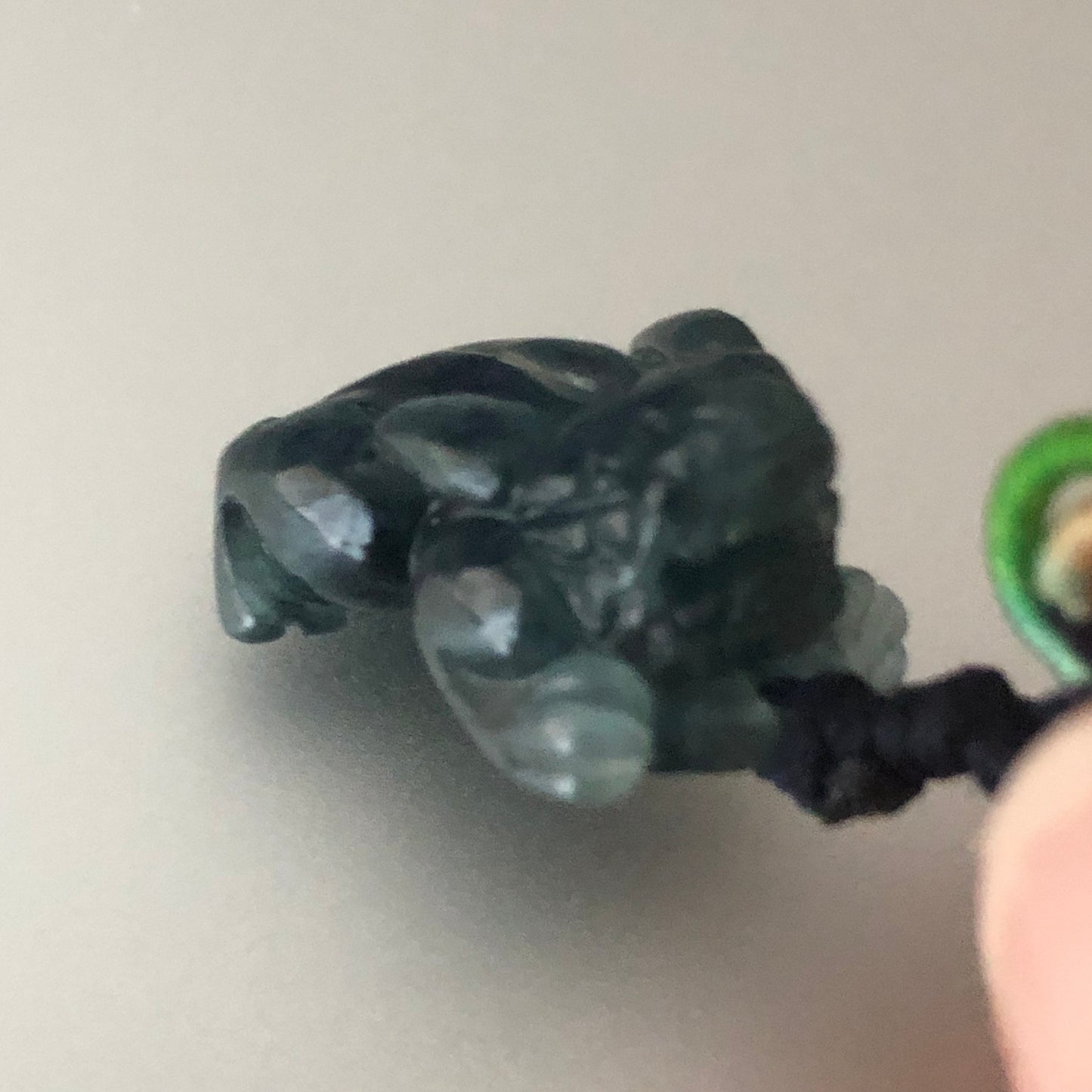 20 mm Dainty Blue Green Jade Jadeite Carved Pixiu Charm